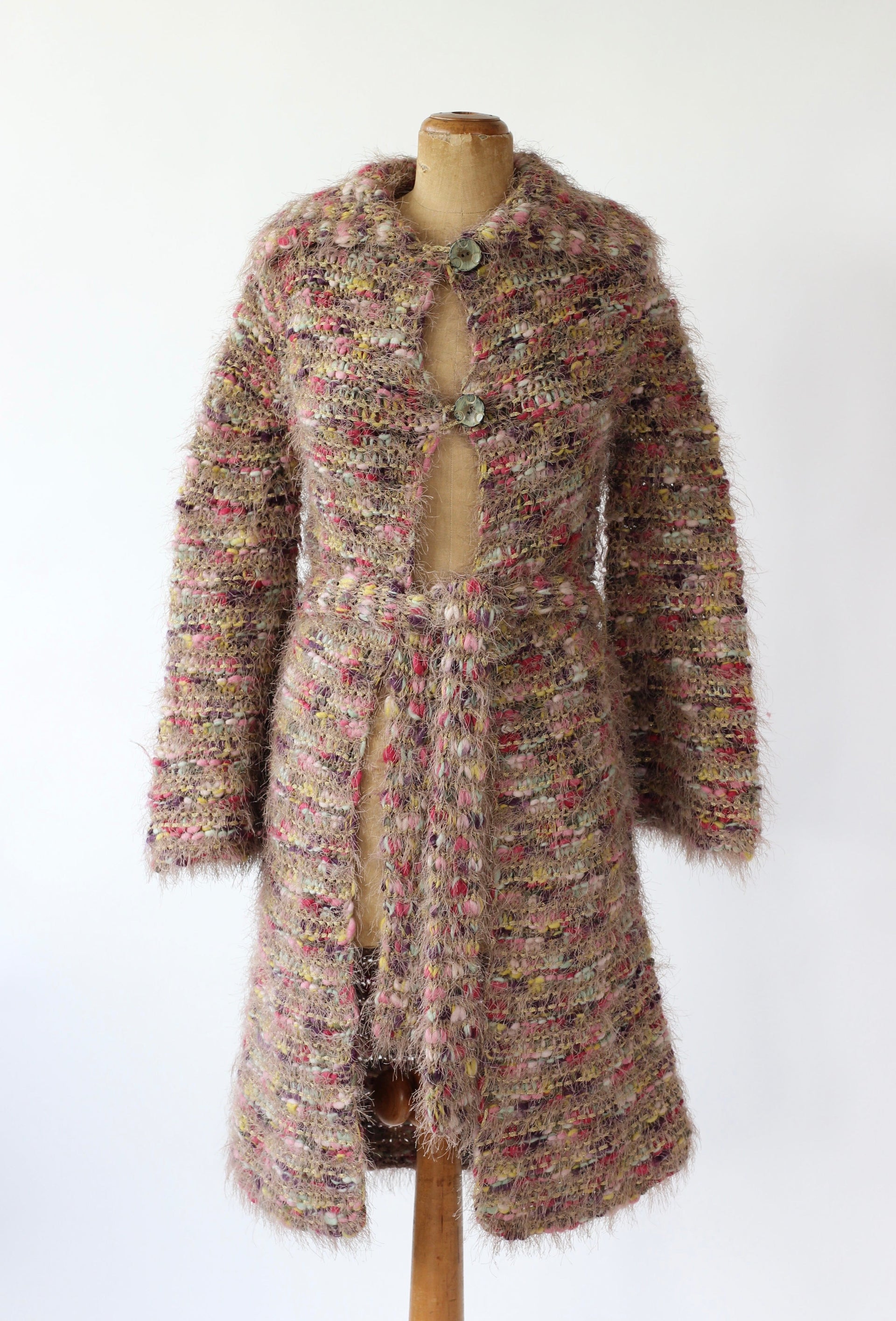 Y2K Vintage Long Wool Cardigan // Size S