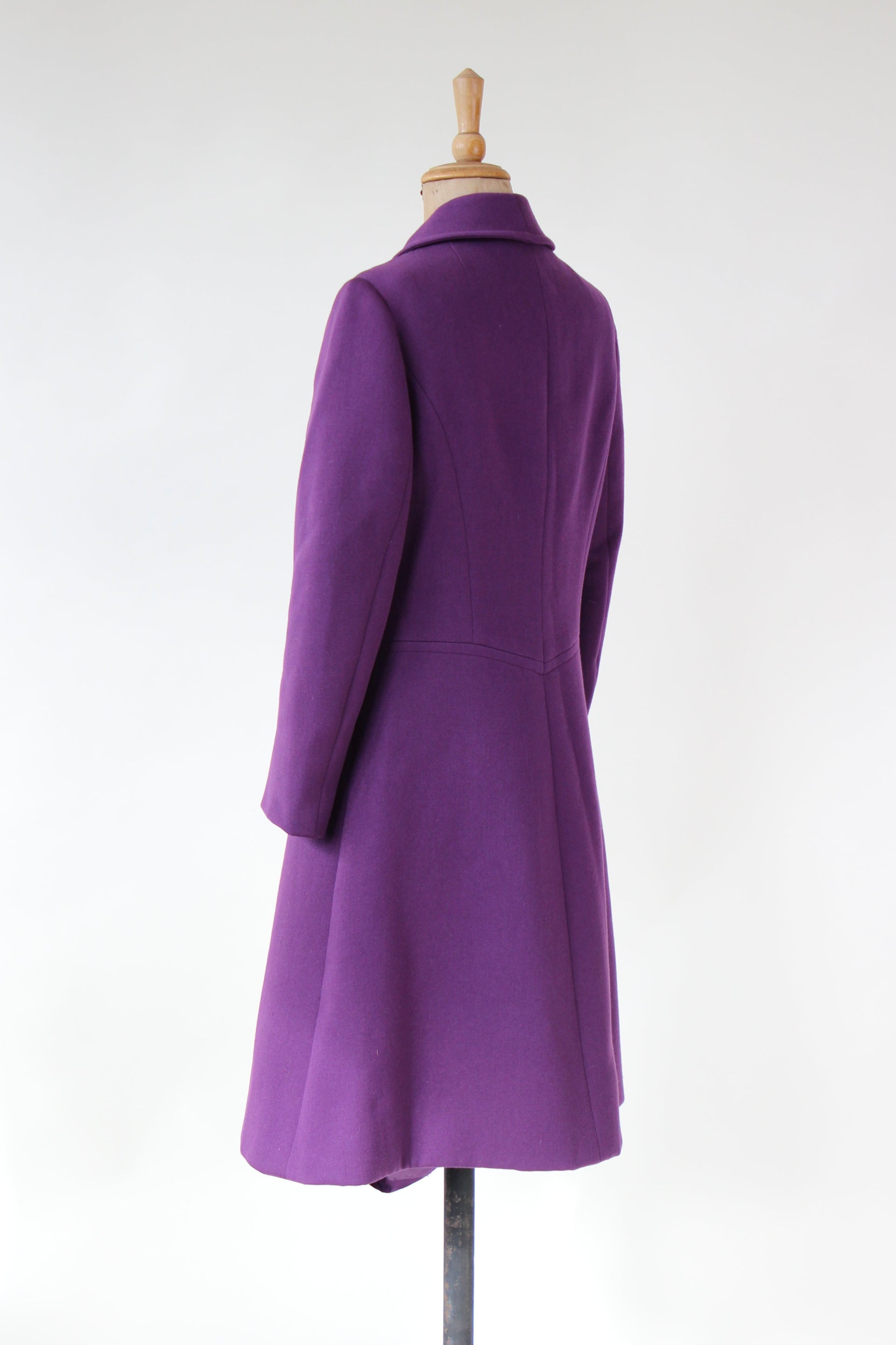 1960s Vintage Purple Mod Wool Coat // Size M
