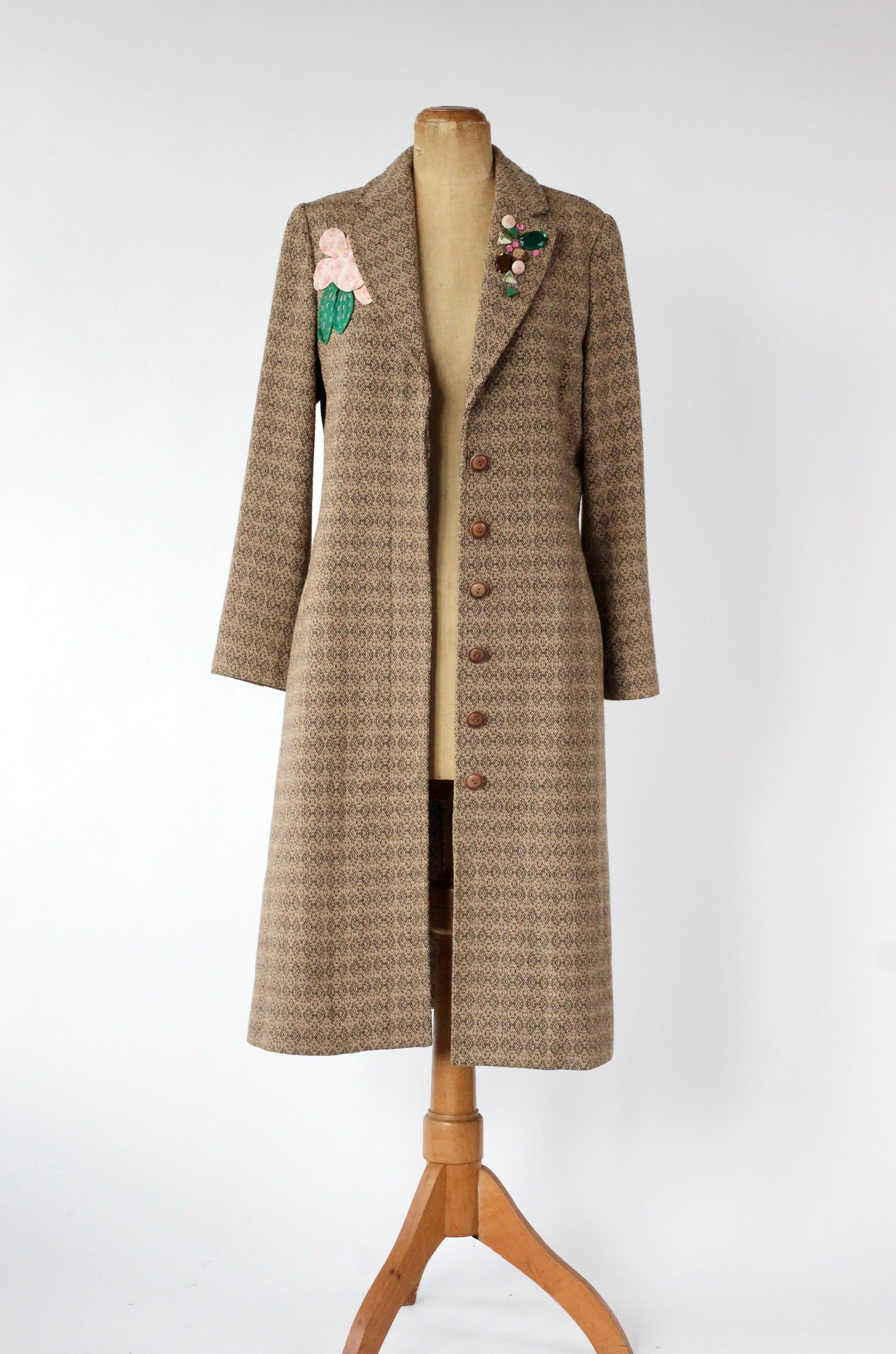 Vintage Slim Fit Wool Coat//Danish Design //Size M