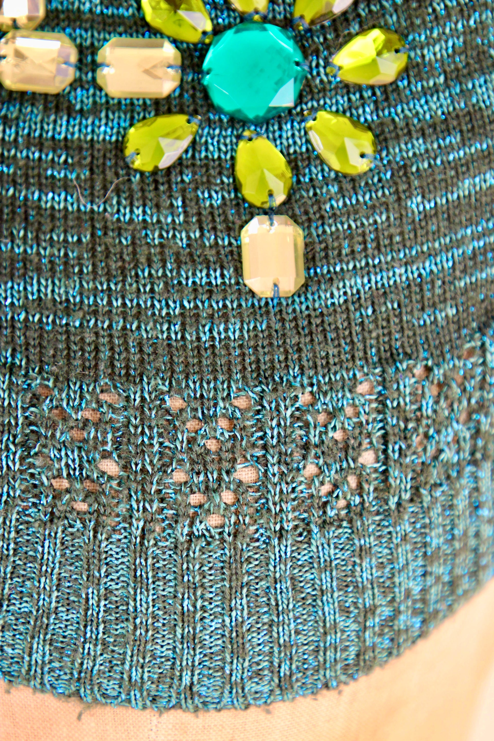Vintage Green Knit Top // Size S