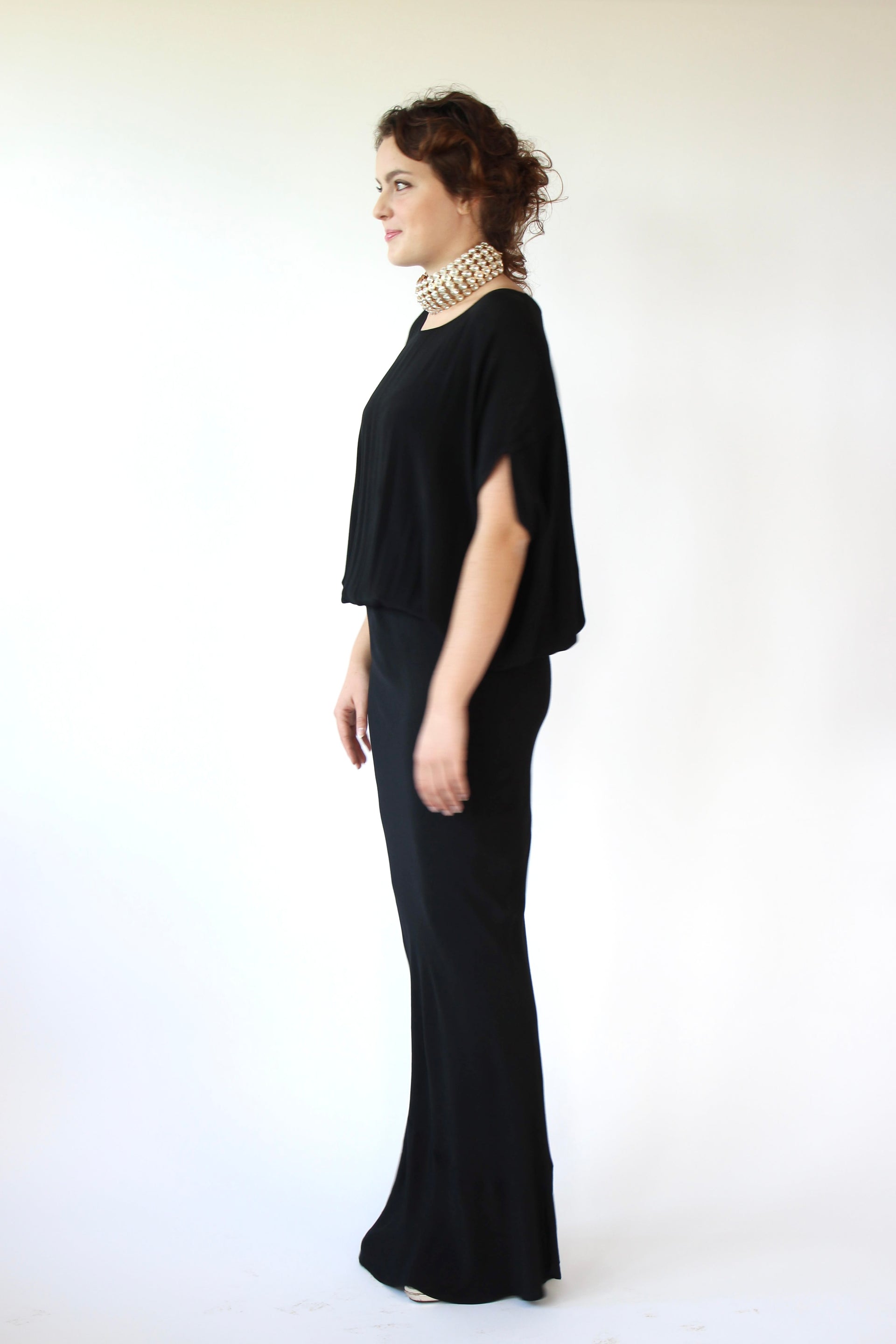 Vintage Rützou Black Evening Dress Size XL