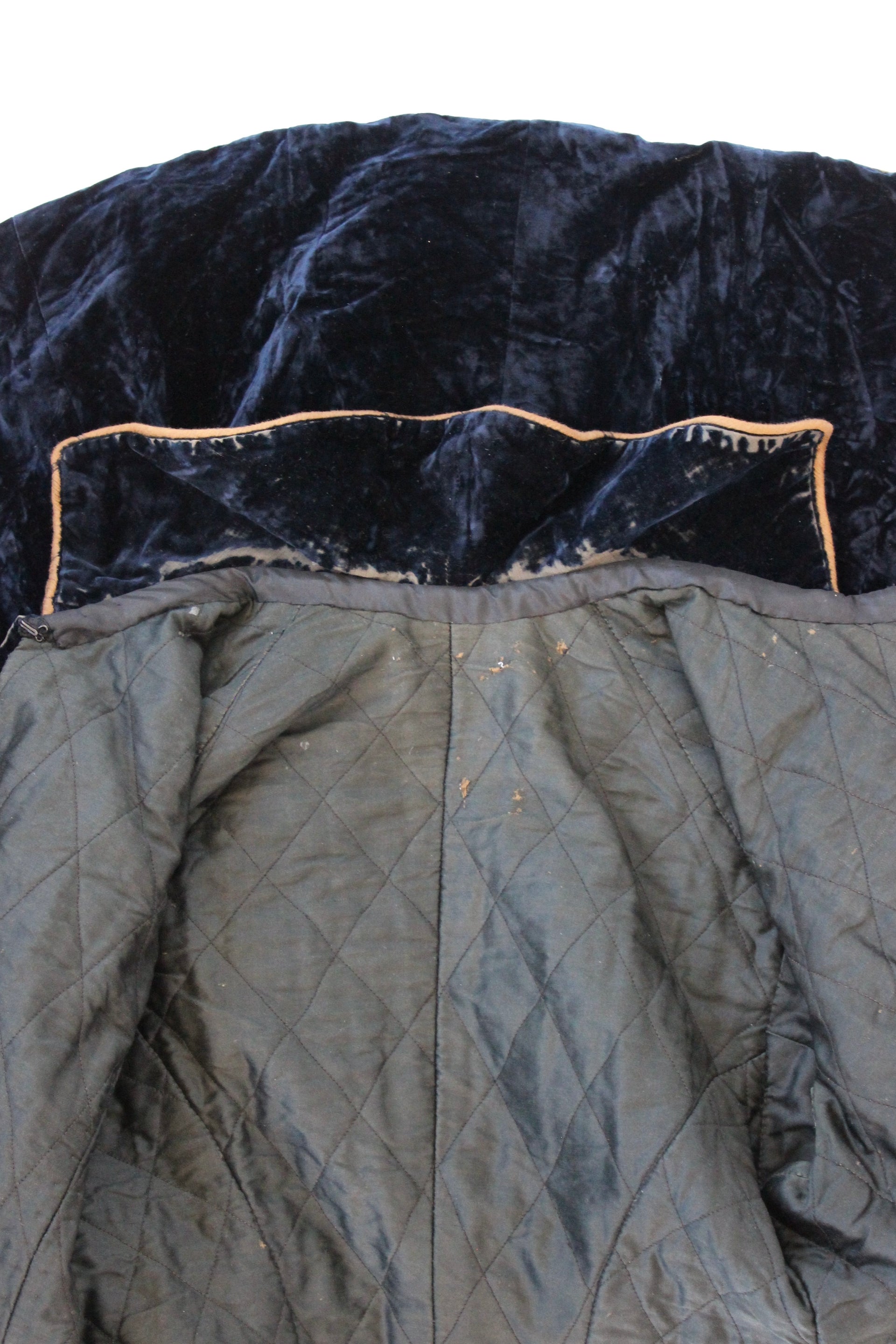 Antique Blue Velvet Coat // Size XS/S