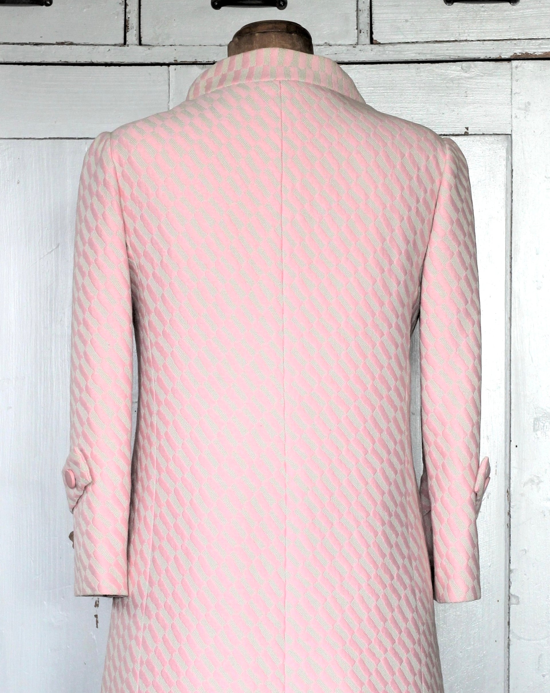 1960s Vintage Nina Ricci Pink Mod Coat
