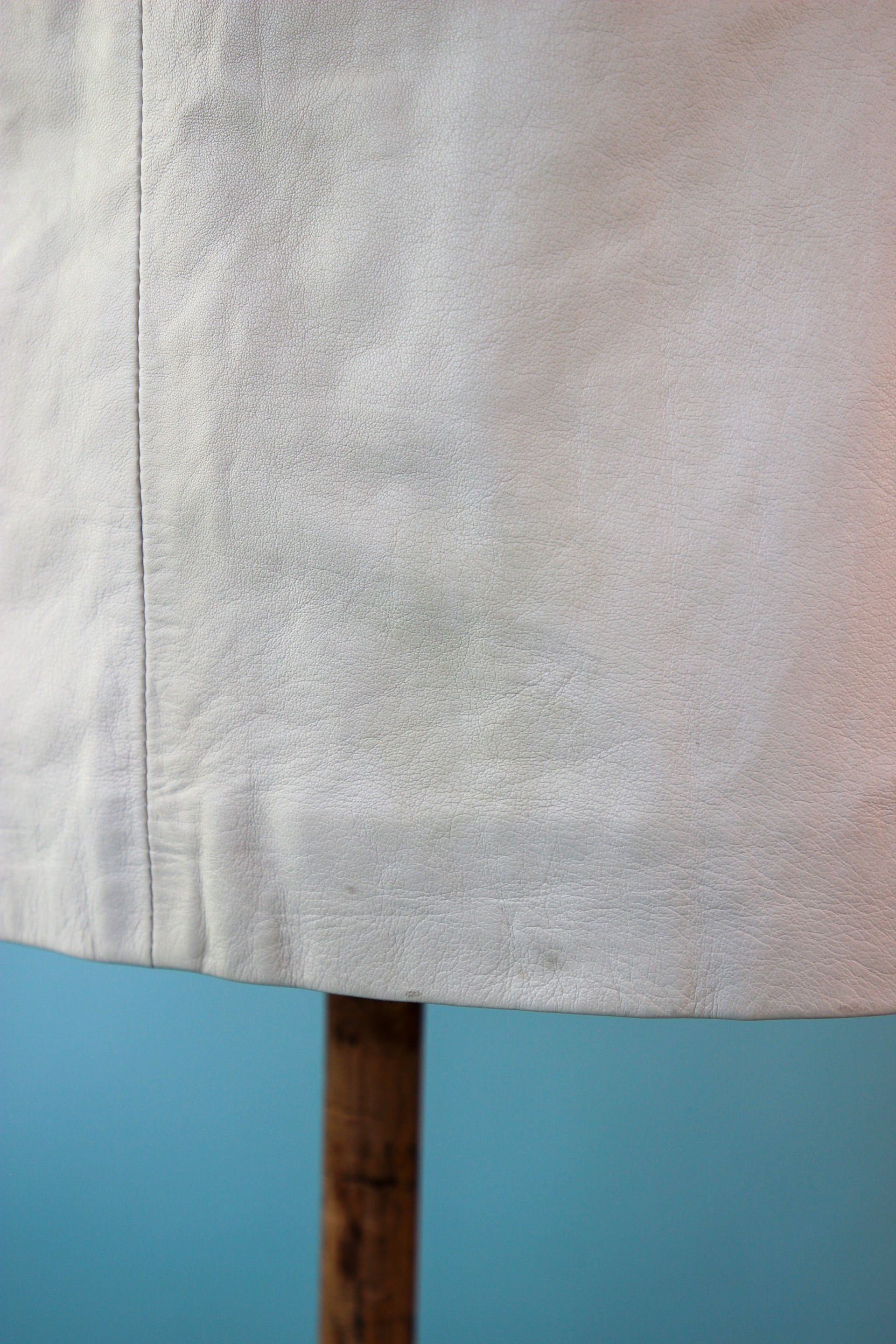 Vintage Baum und Pferdgarten Ivory Shift Leather Dress // Size EU 38