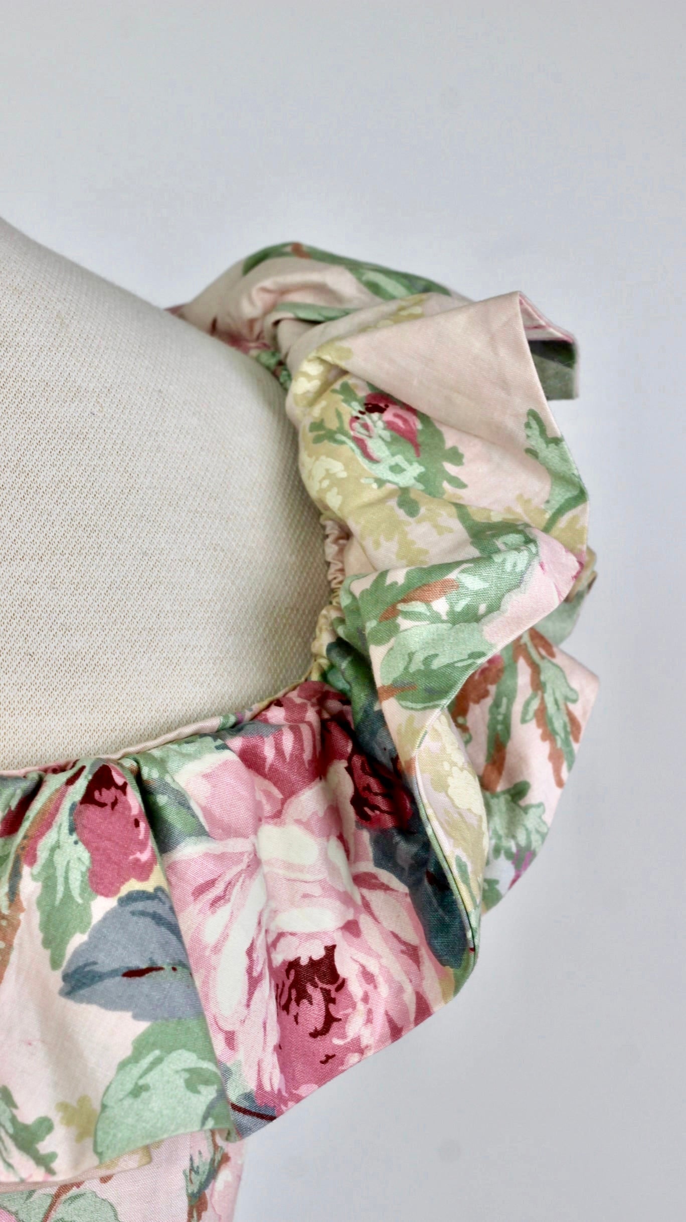 1980s Vintage Sleeveless Floral Dress//Corsage Top//Size S
