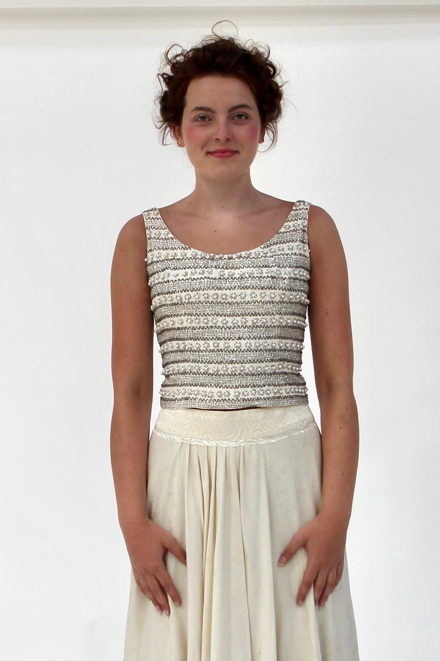 By Waltz Skirt in 1920s Vintage Silk // Size M