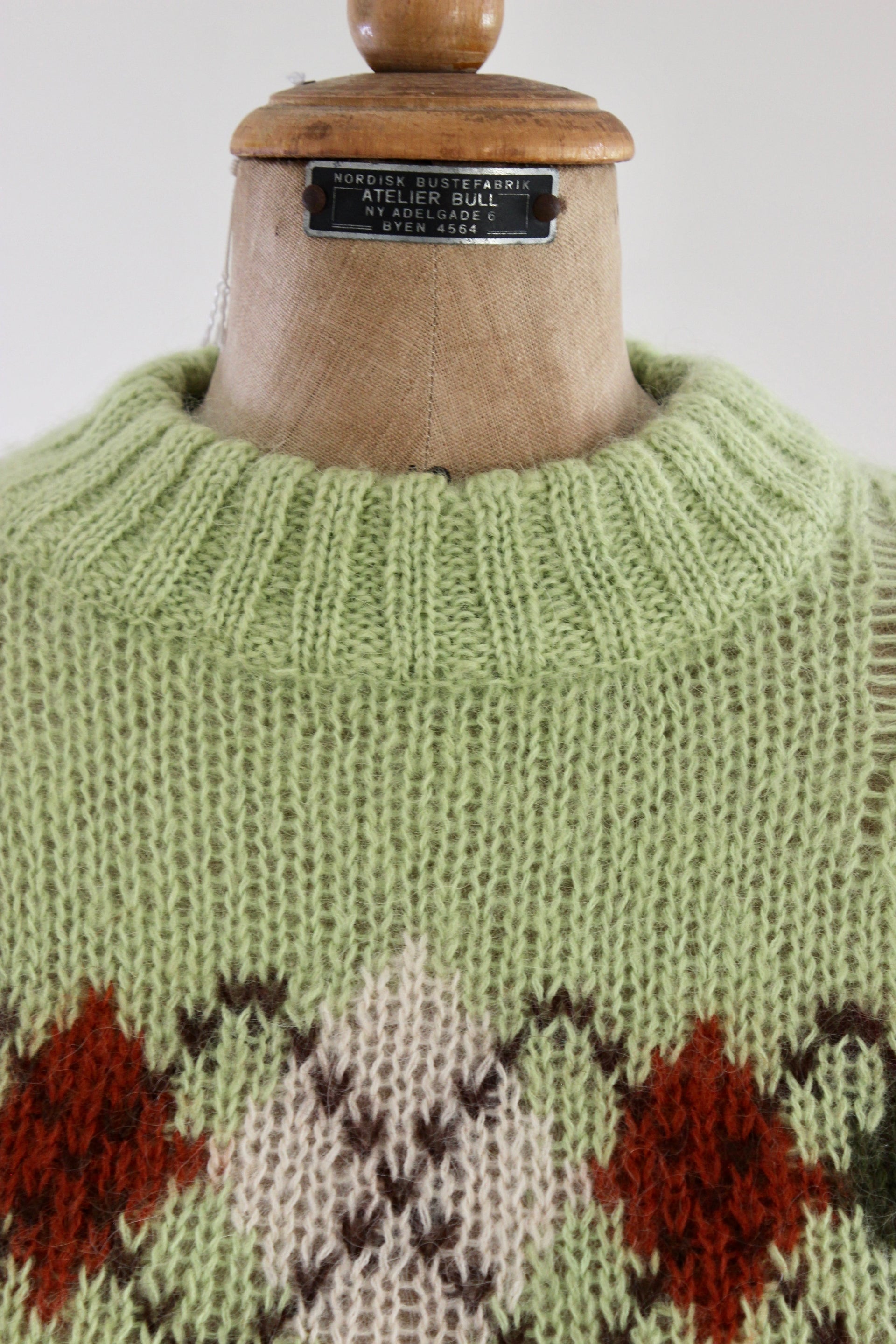 Y2K Vintage Bright Green Wool Knit Top // Japanese Design // Size S/M
