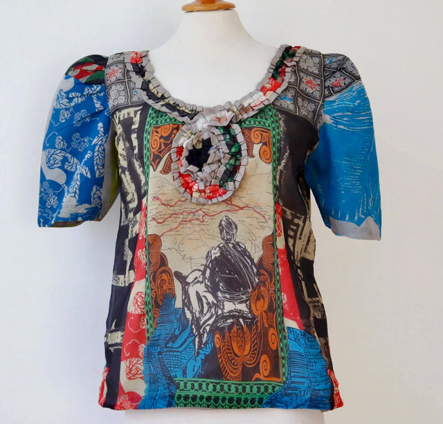 Vintage Handmade One of A Kind Top/Blouse // Size M