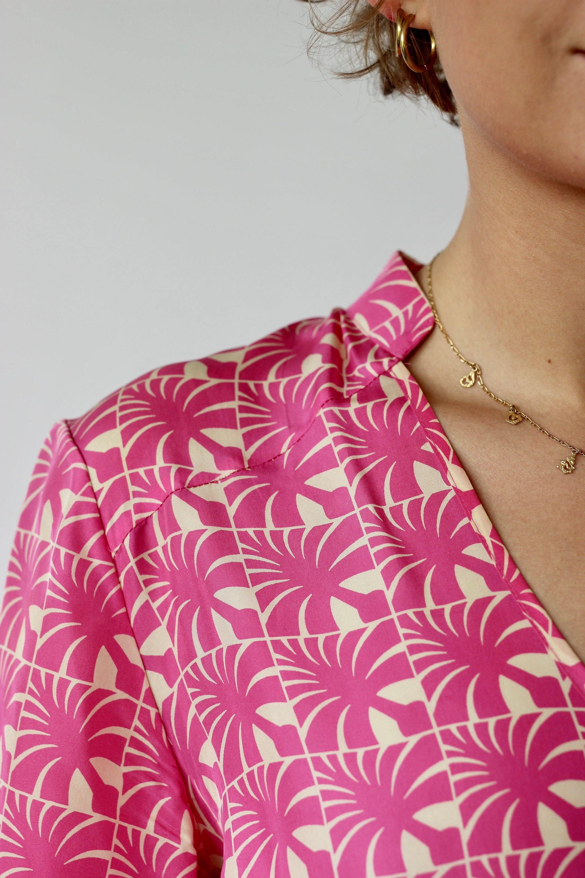 Vintage Pink Silk Dress//Danish Design//Size M