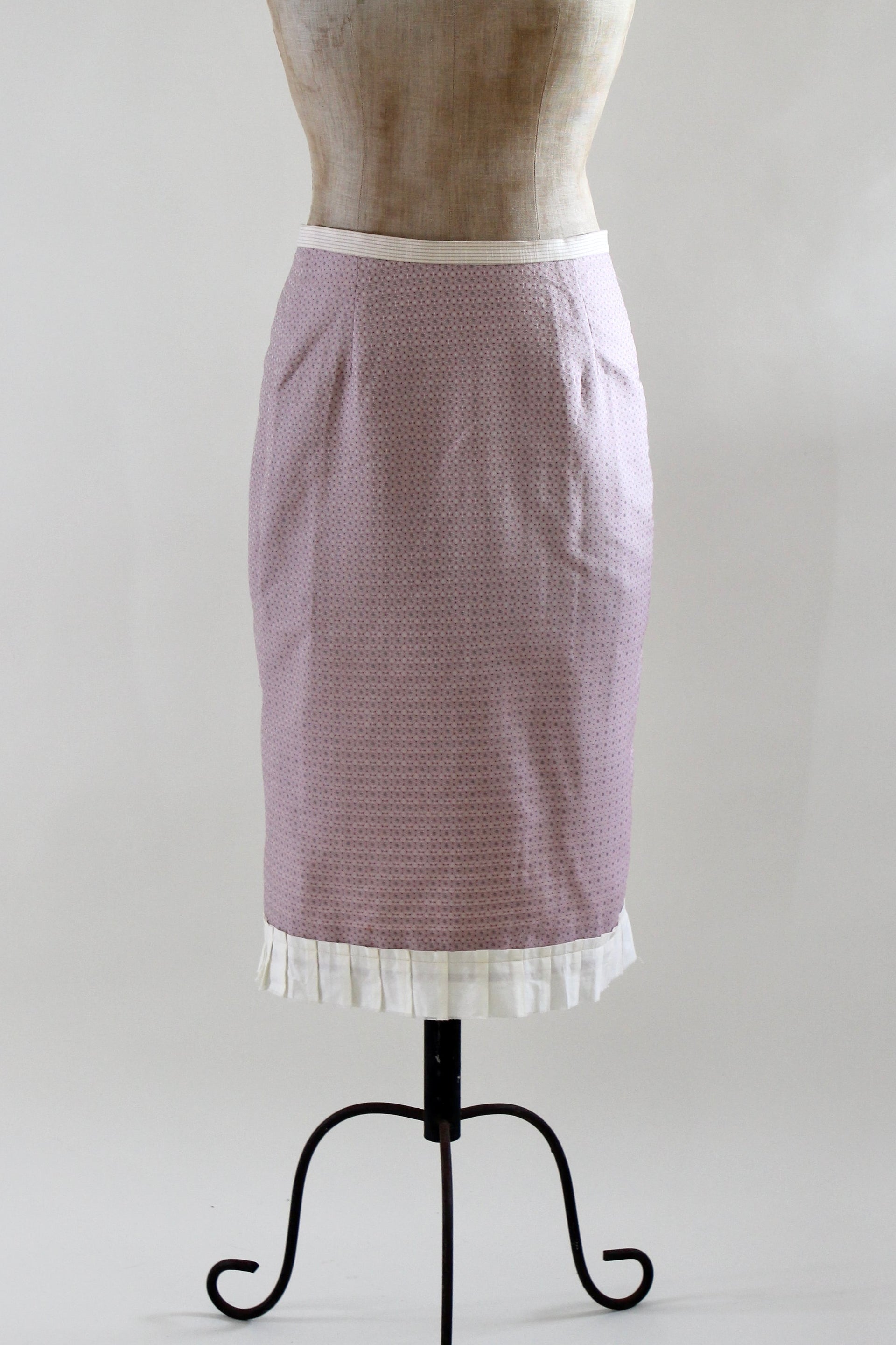 Late 1990s Vintage Rose Pencil Skirt // Danish Design // Size S/M