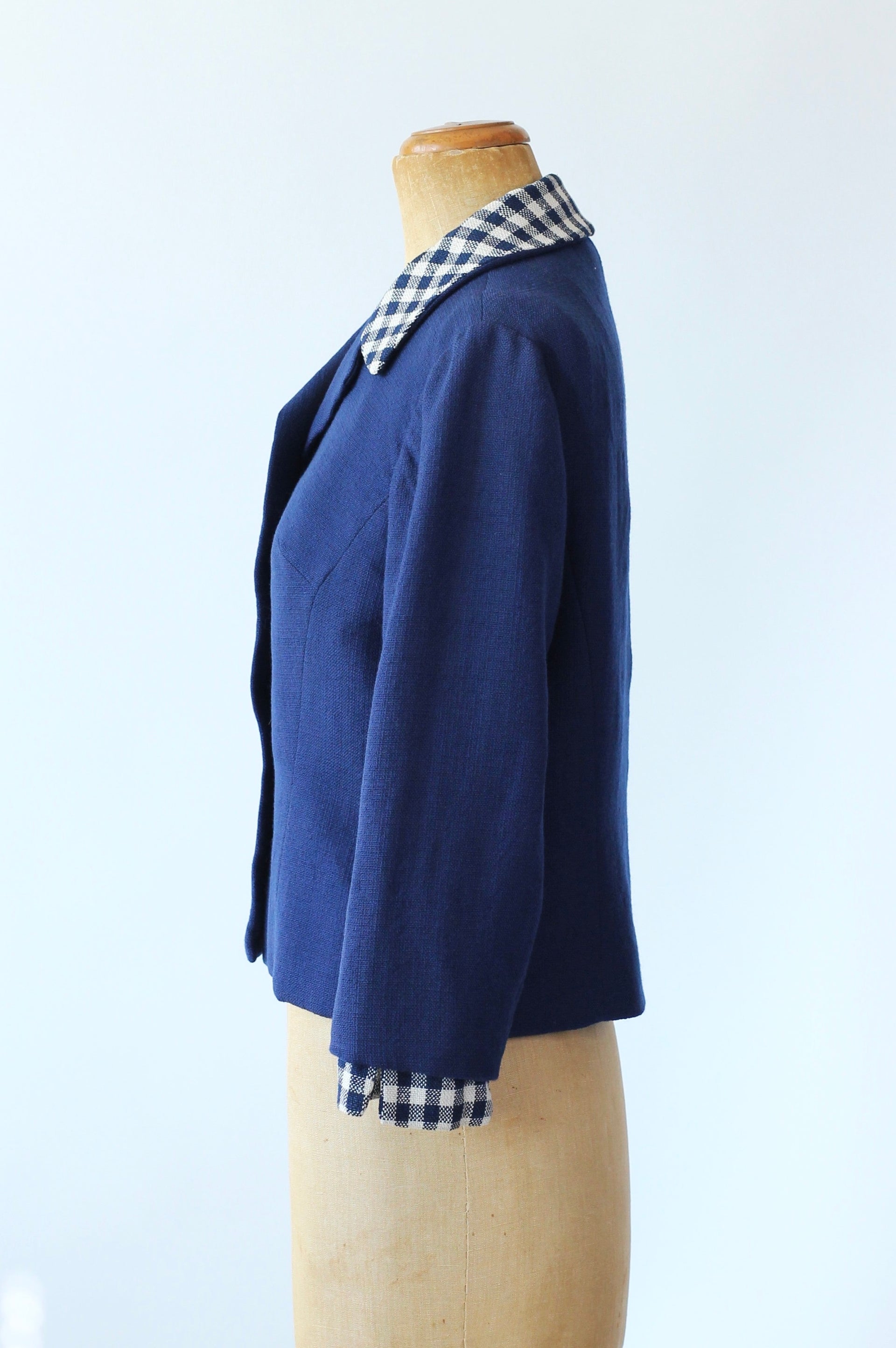 1950s Blue Short Couturier Blazer/Jacket//Size M