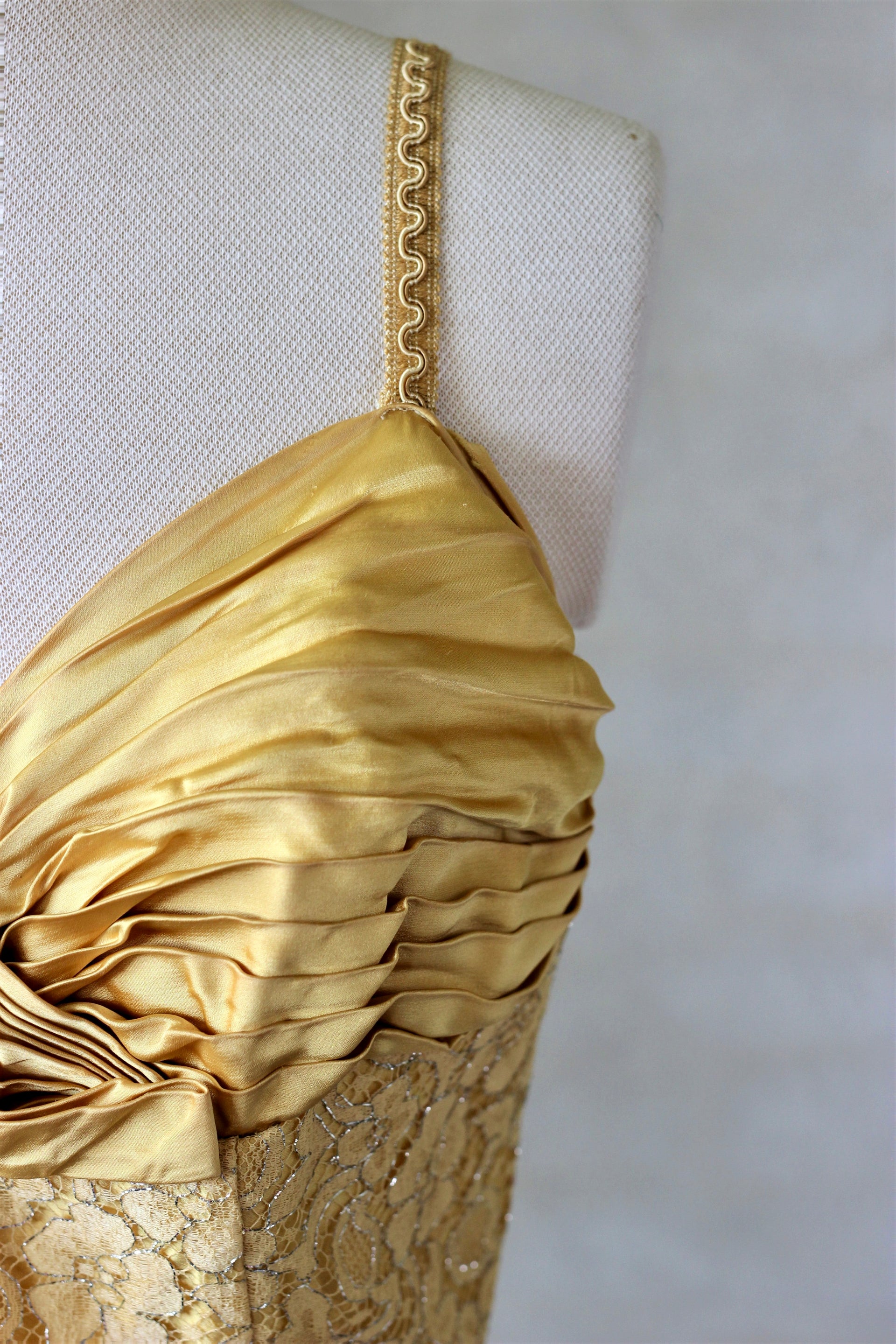 1950s Yellow Lace Dress