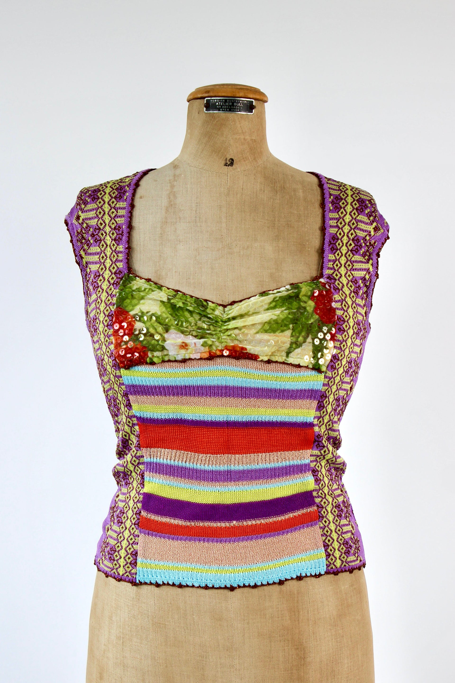 Vintage Christian Lacroix Knit Top // Size S