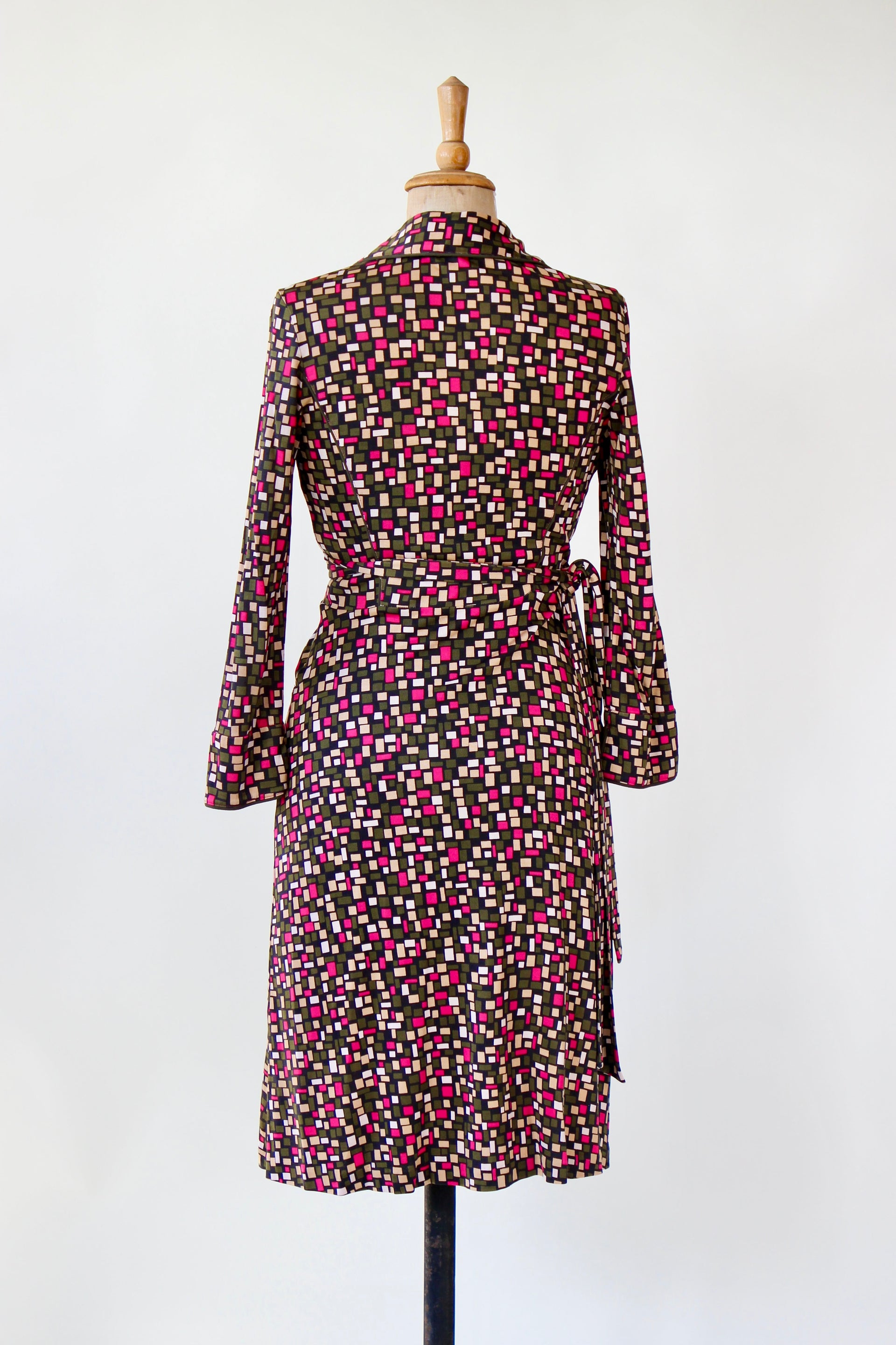 Vintage Silk Wrap Dress // Size S