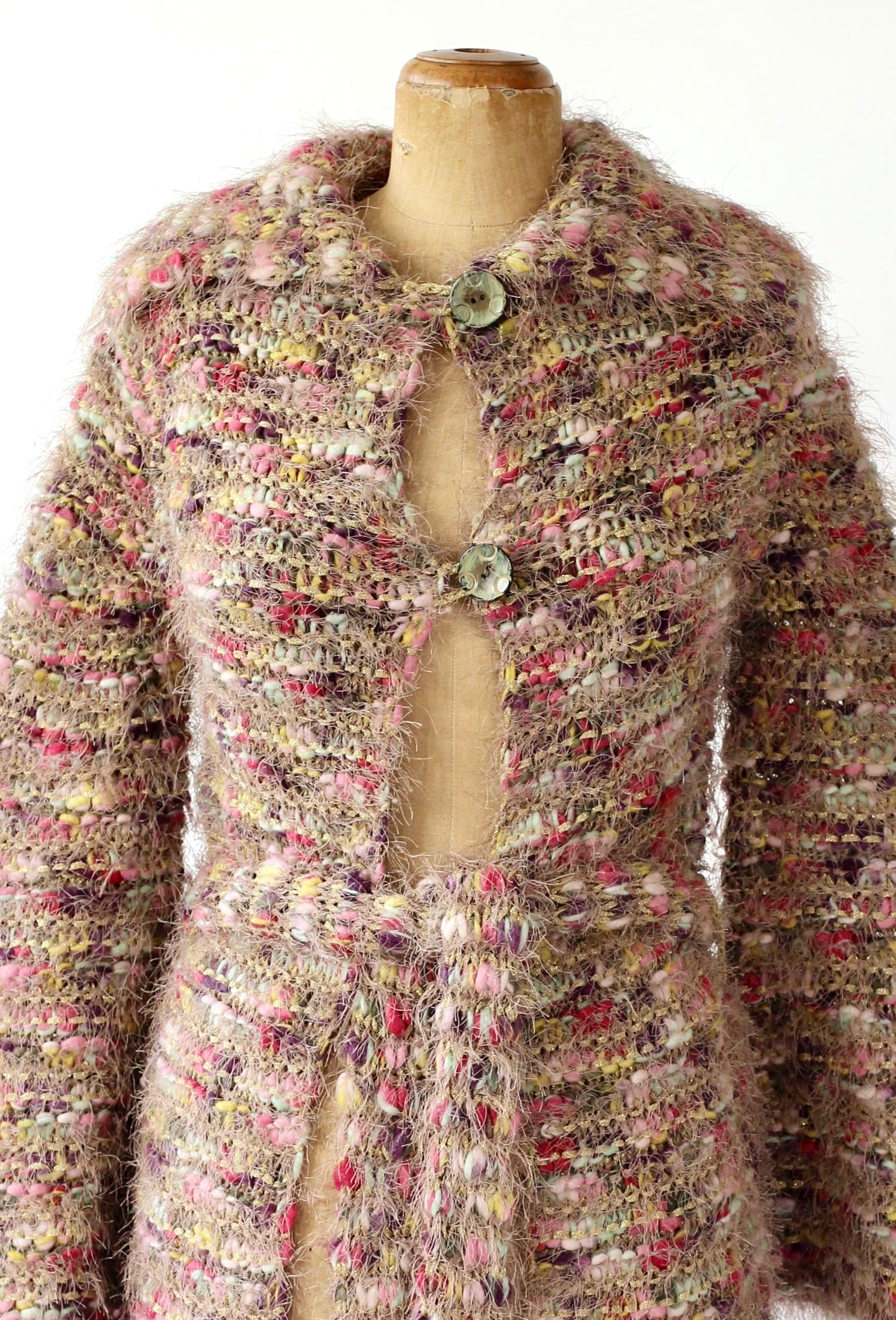 Y2K Vintage Long Wool Cardigan // Size S