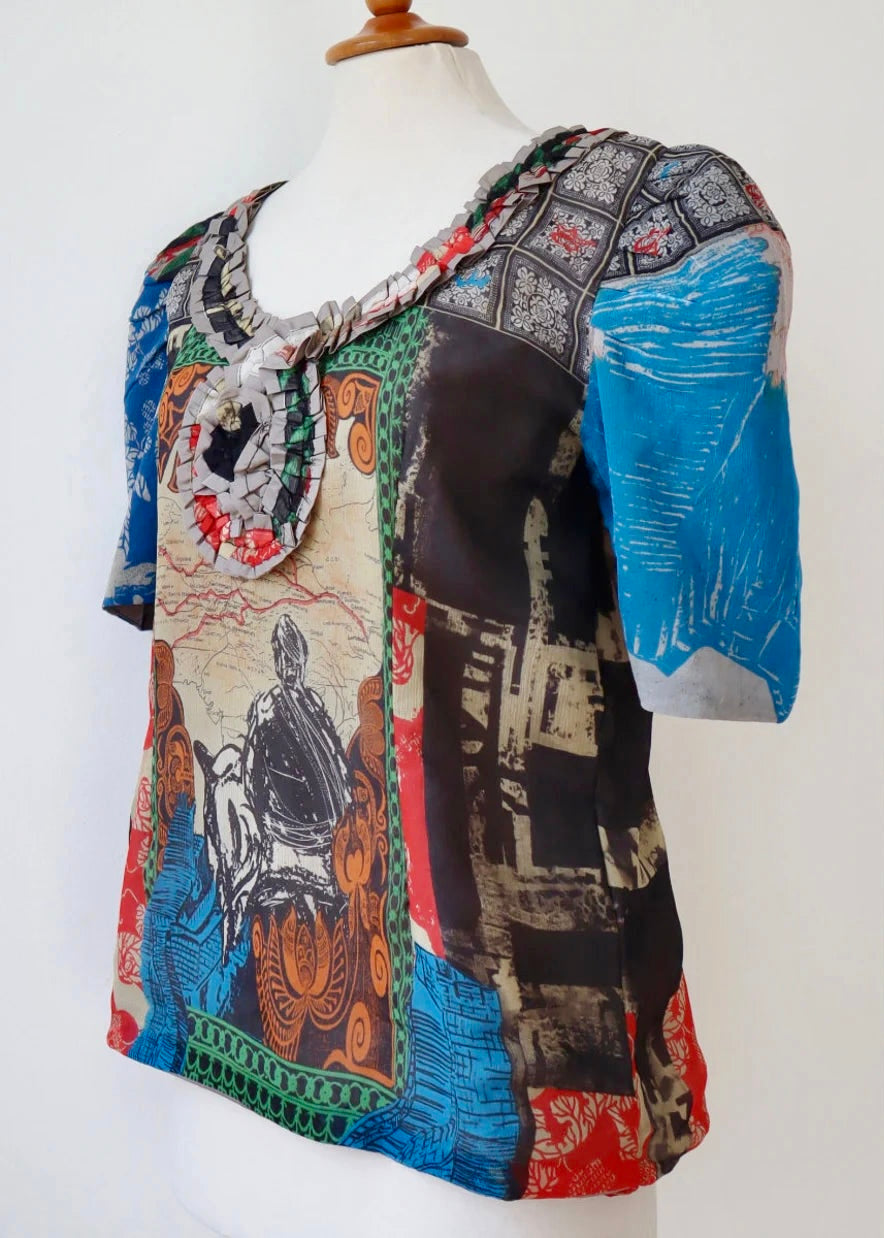 Vintage Handmade One of A Kind Top/Blouse // Size M