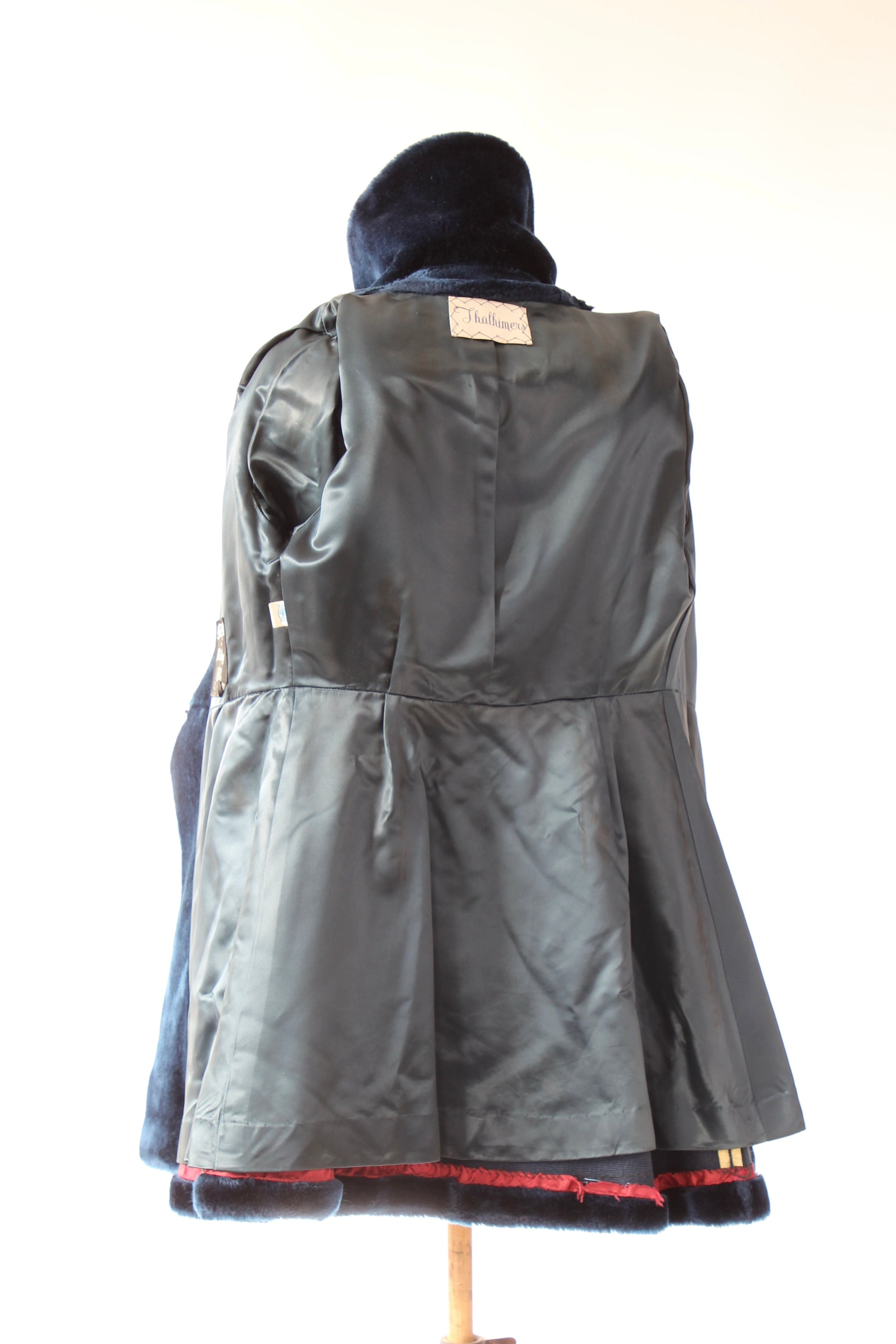 1960s Vintage Blue Faux Fur / Size S