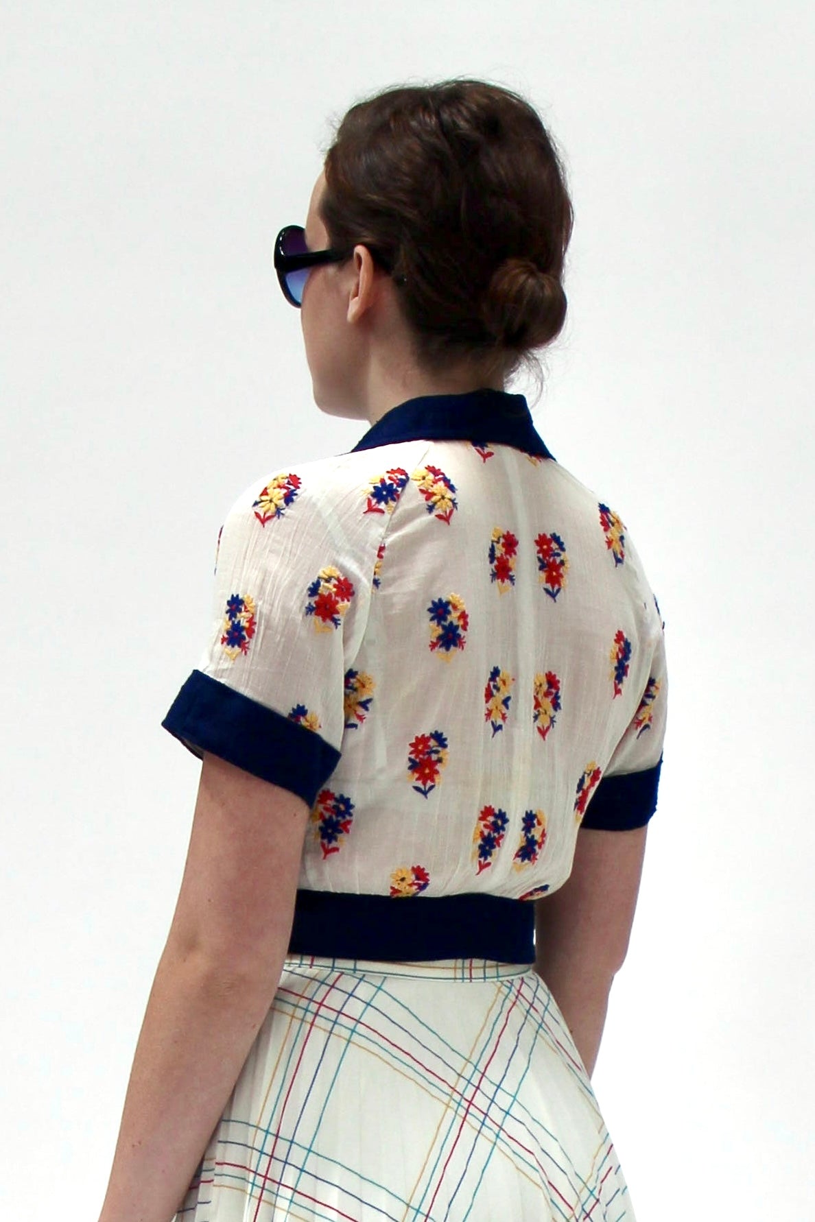 1930s Vintage Cotton Shirt //Size XS/S