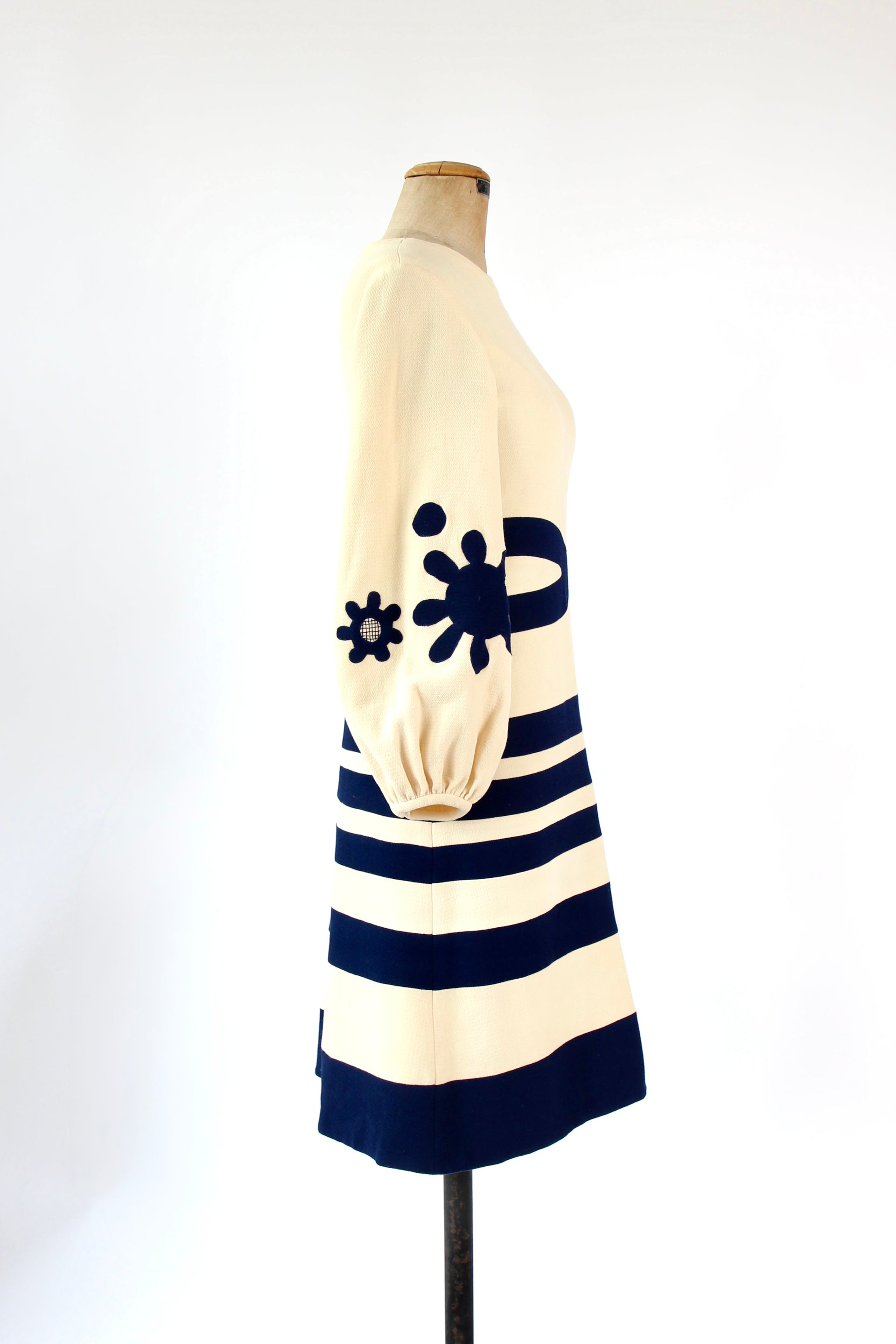 1960s Vintage Design Wool Mod Dress
