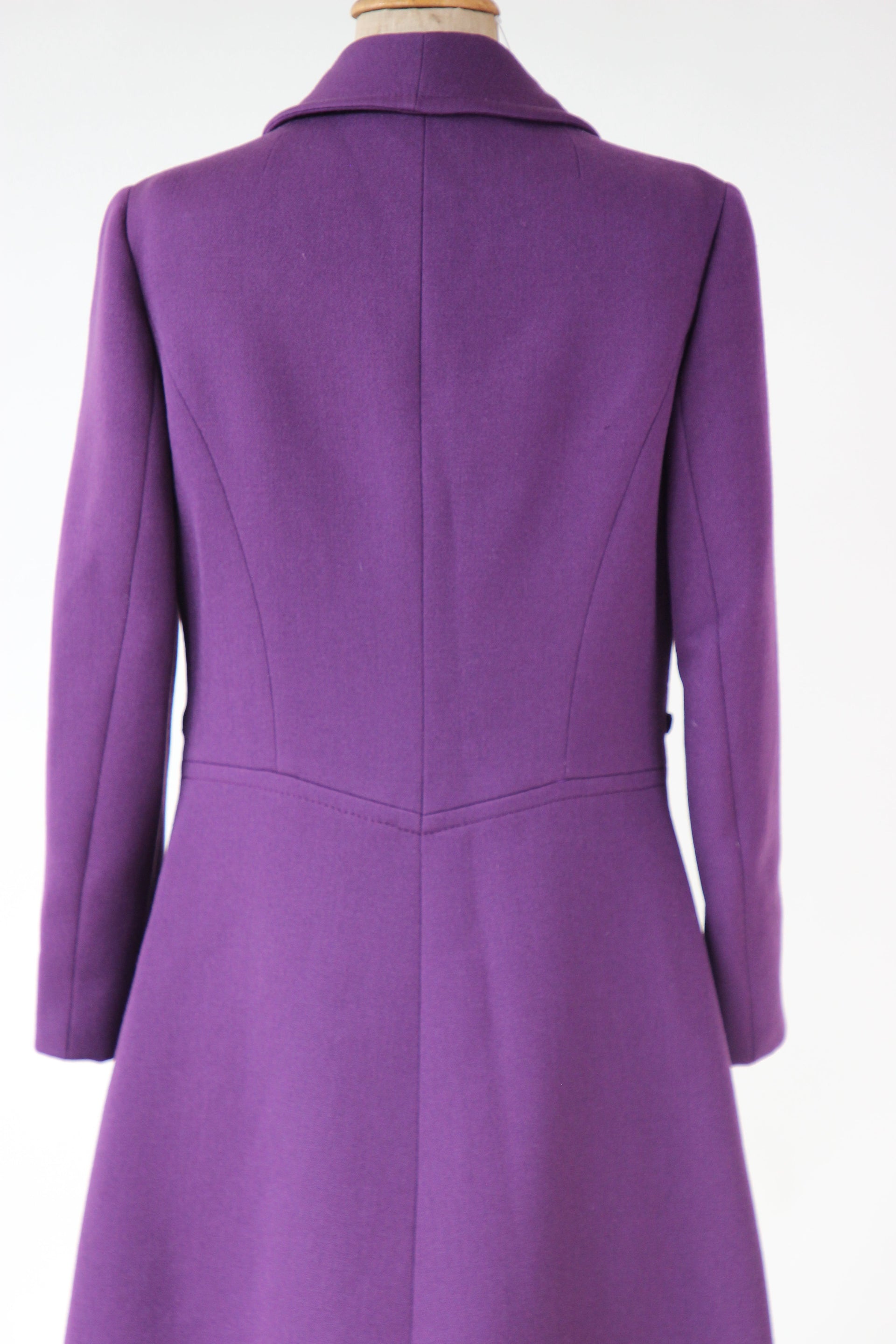 1960s Vintage Purple Mod Wool Coat // Size M