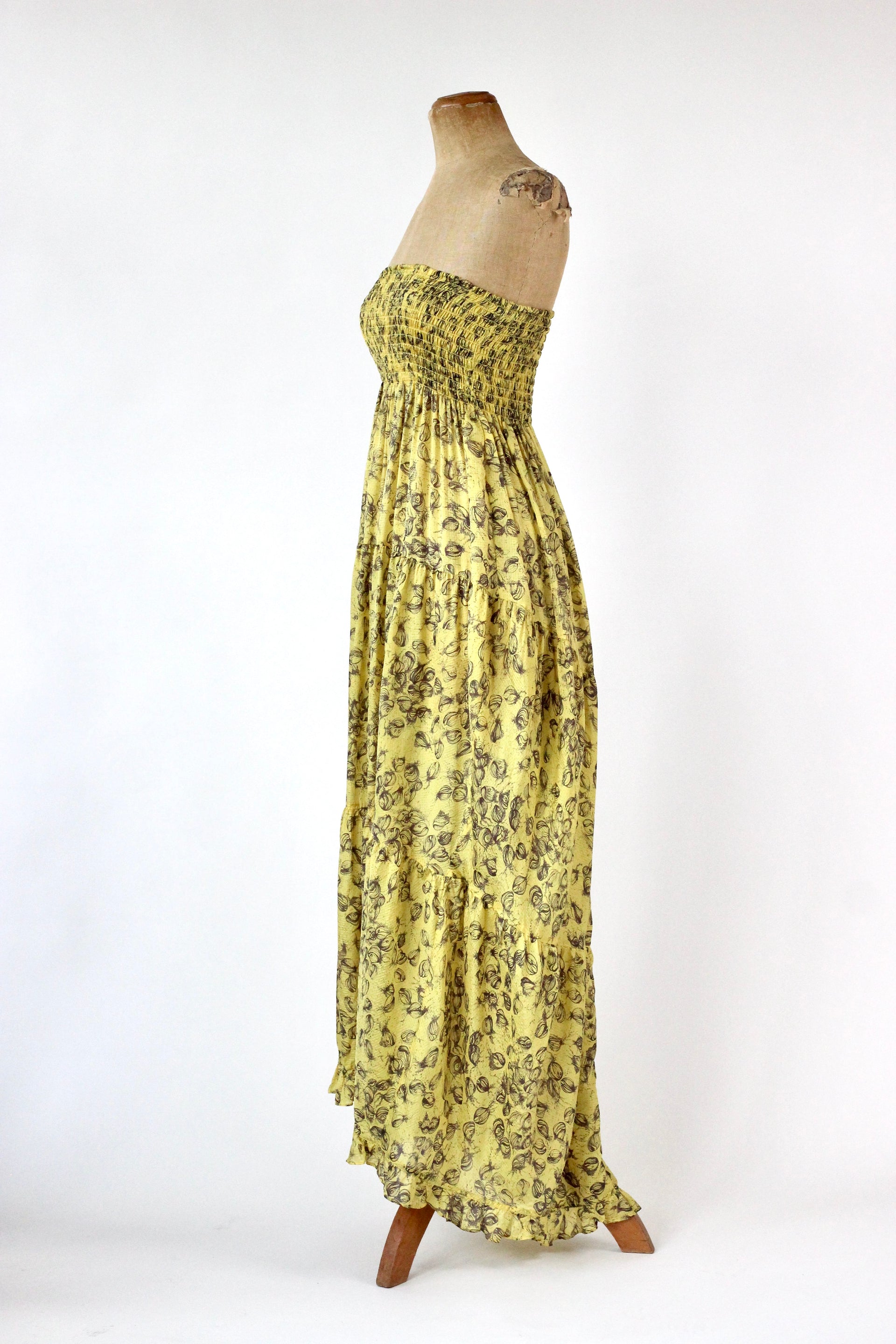 Y2K Vintage Yellow Dess/Skirt//Danish Design//Size S/M