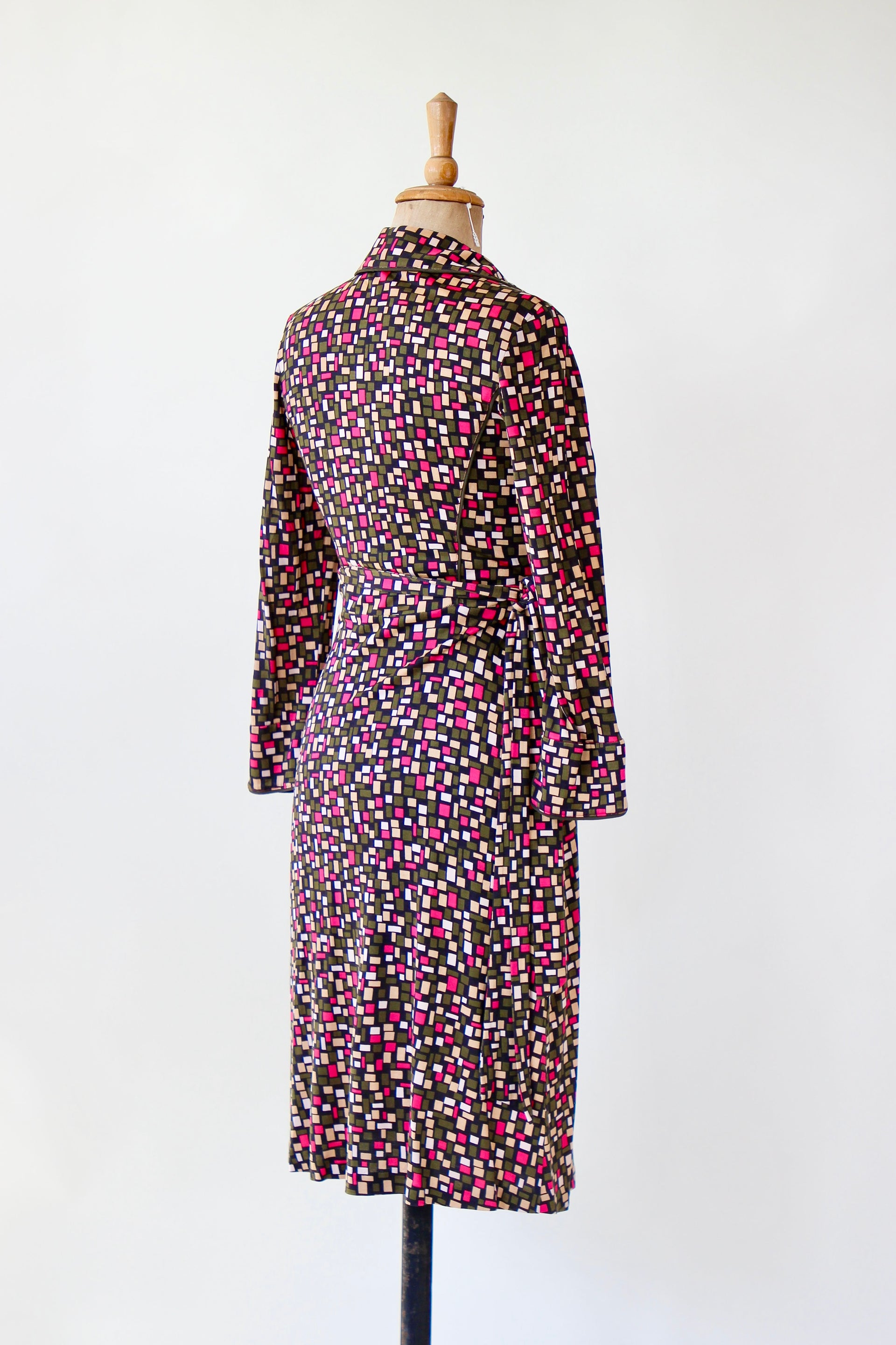 Vintage Silk Wrap Dress // Size S