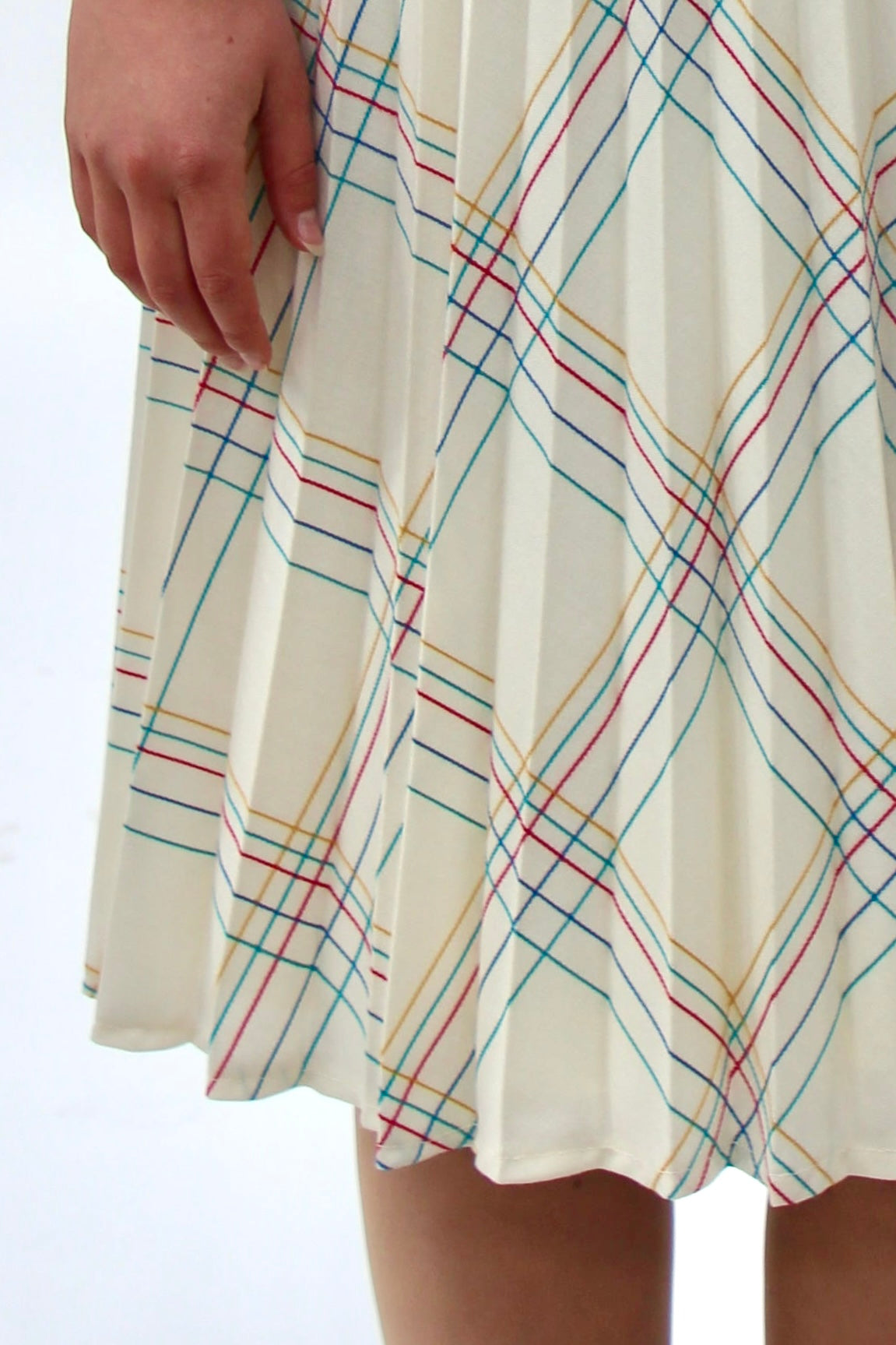 1970s High Waisted Pleated Skirt//Size S