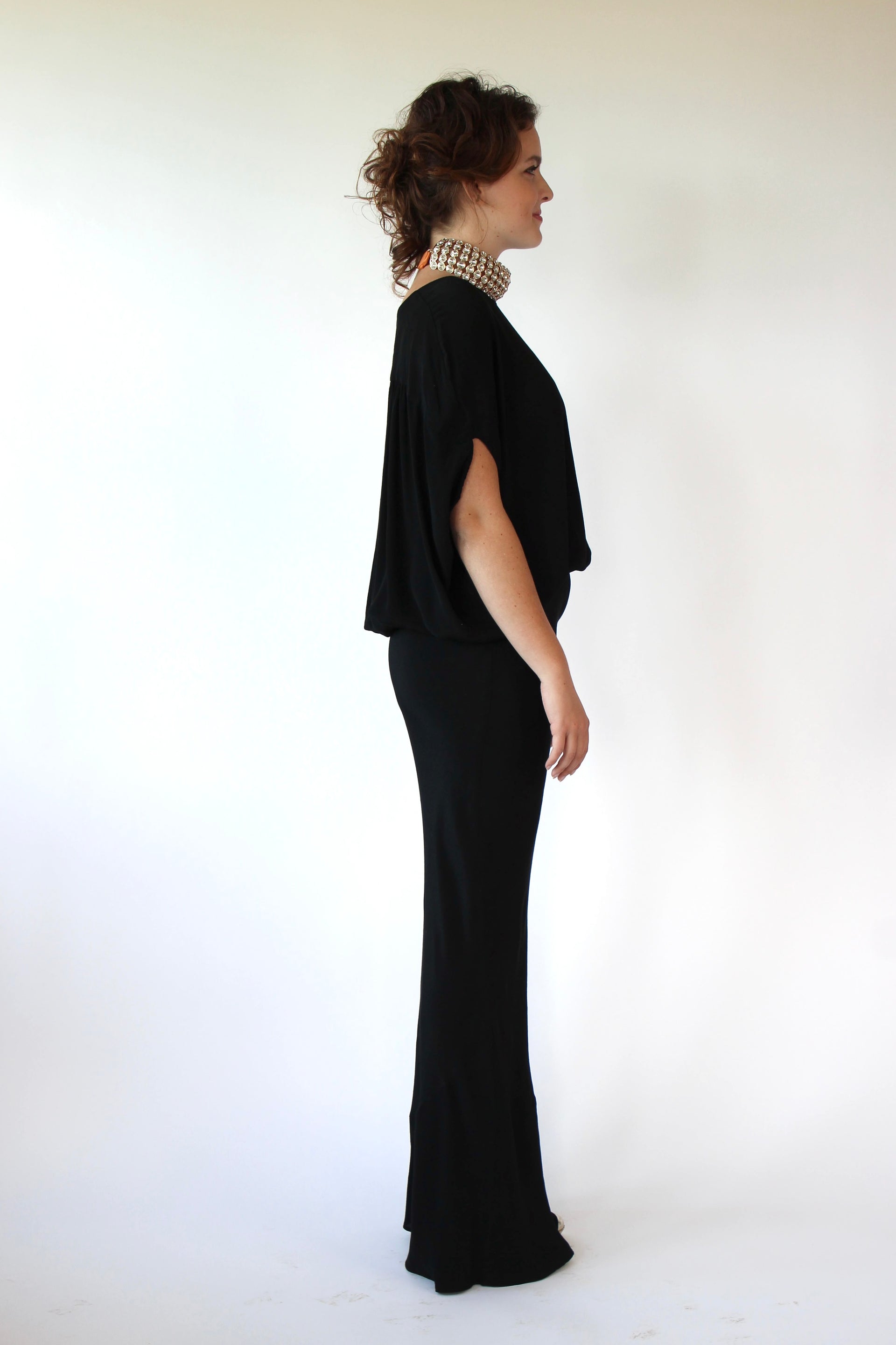 Vintage Rützou Black Evening Dress Size XL