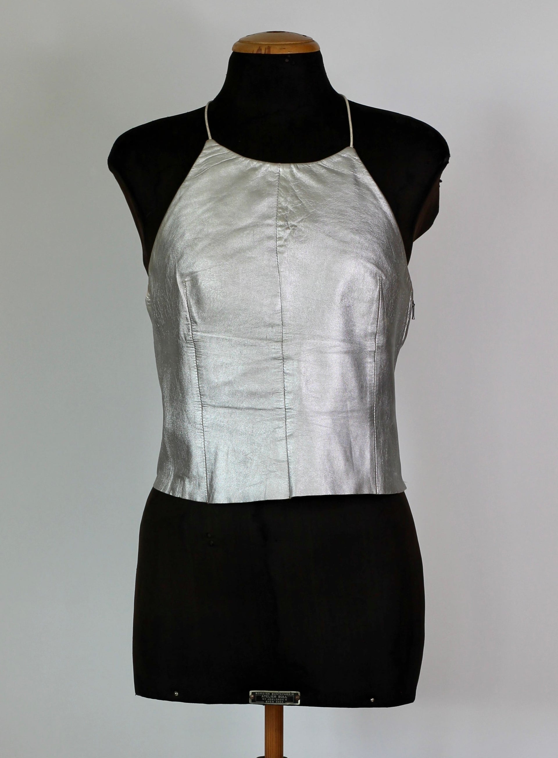 Vintage Leather Silver Top//Size S/M