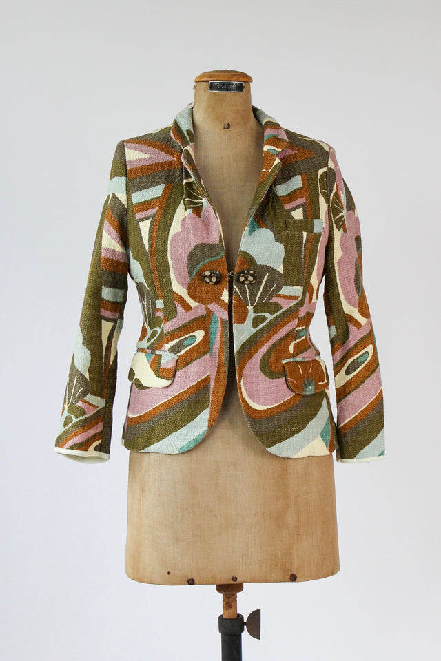 Vintage Colorfull Short Blazer // Size M