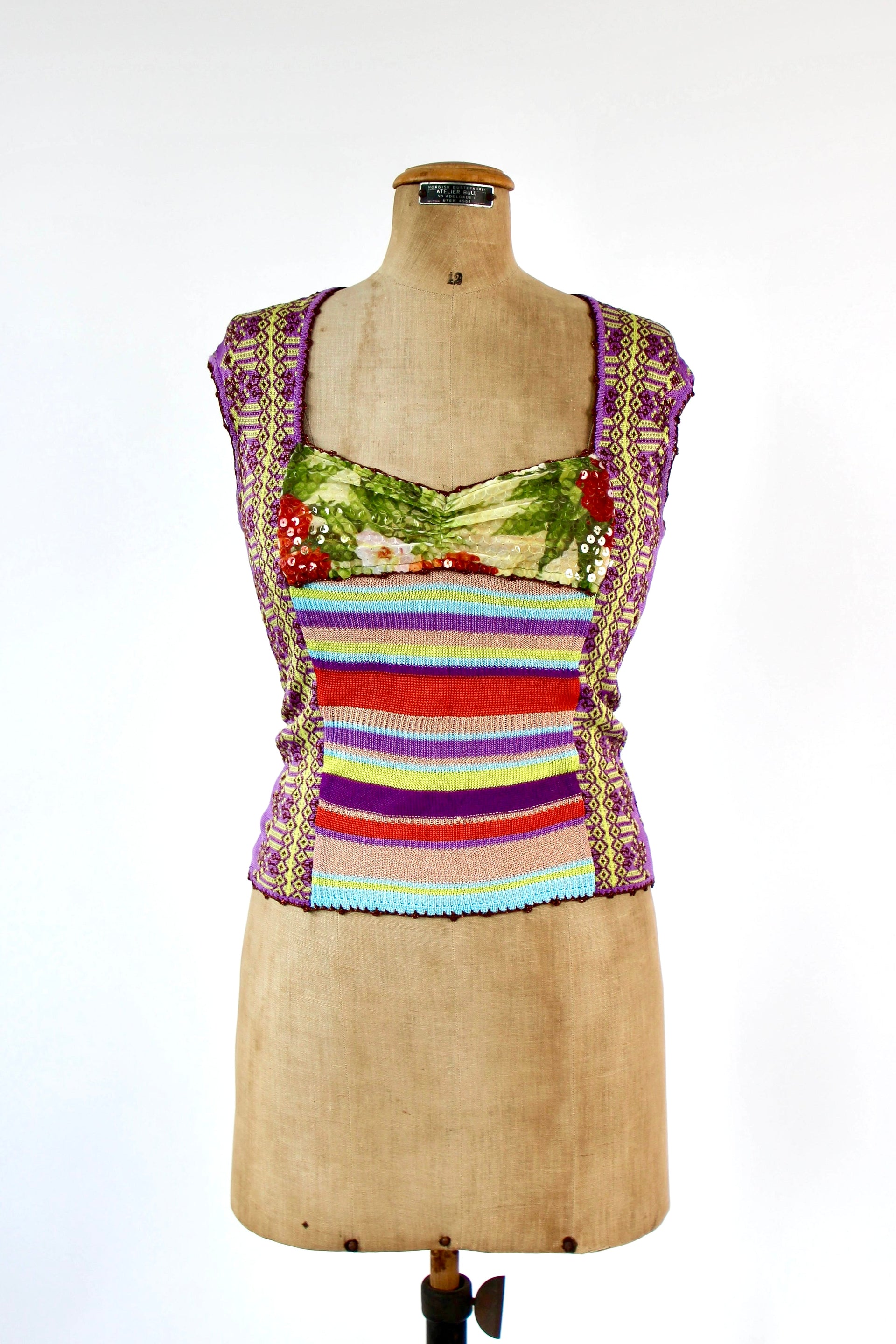 Vintage Christian Lacroix Knit Top // Size S
