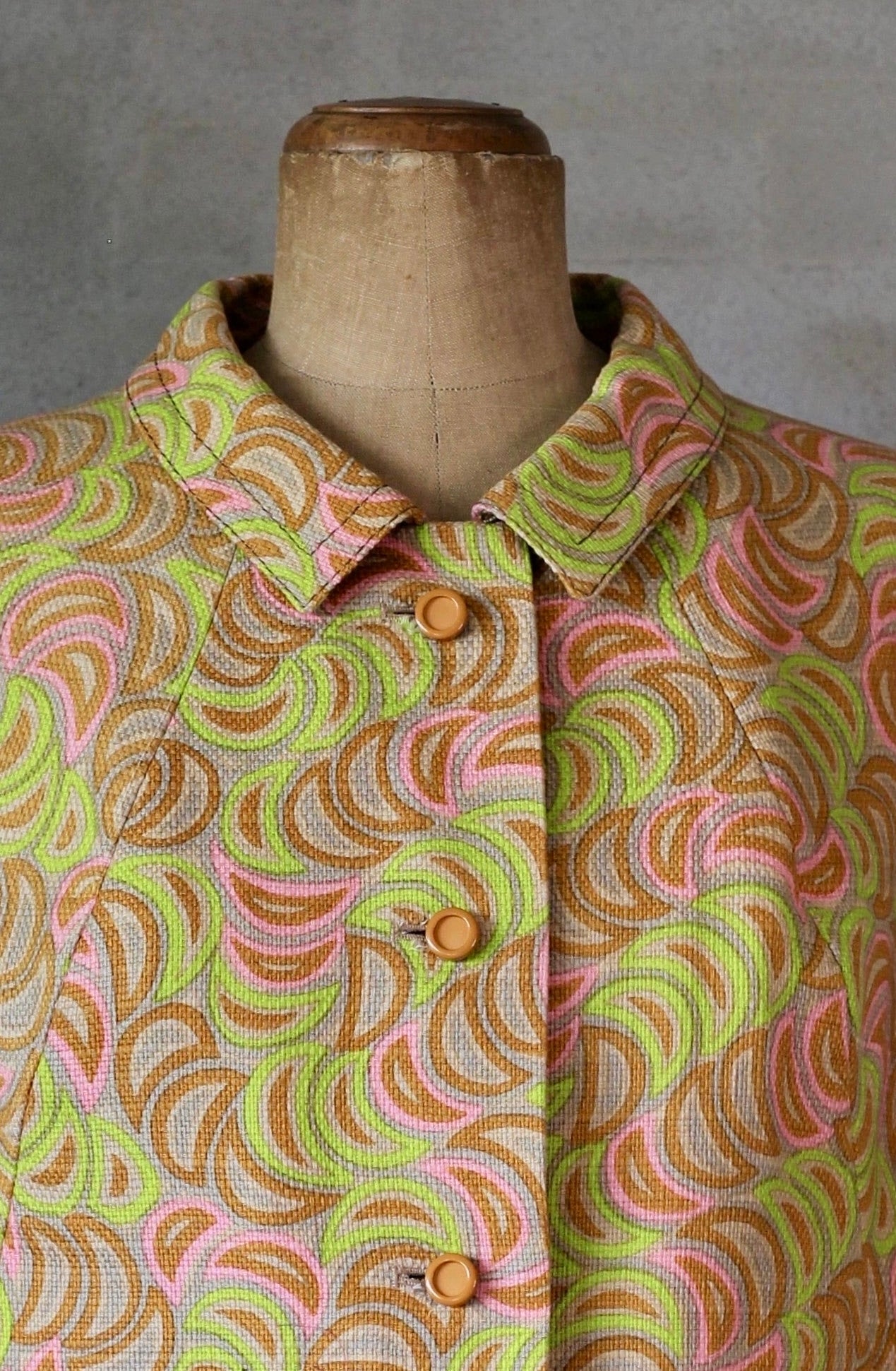 1960s Psychedelic Vintage Jacket//Frabon//Size M/L