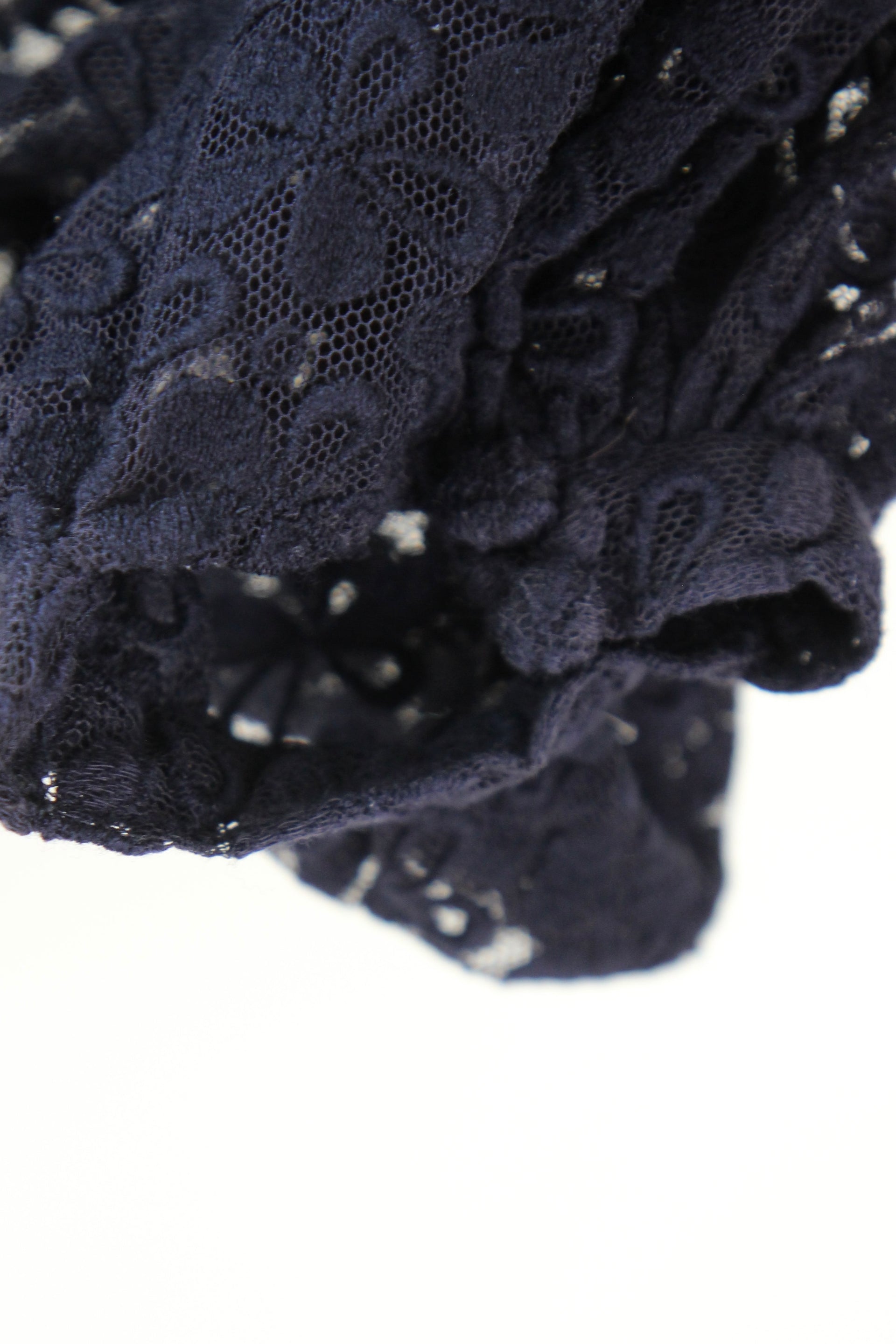1940s Vintage Navy Blue Lace Dress // Size S/M