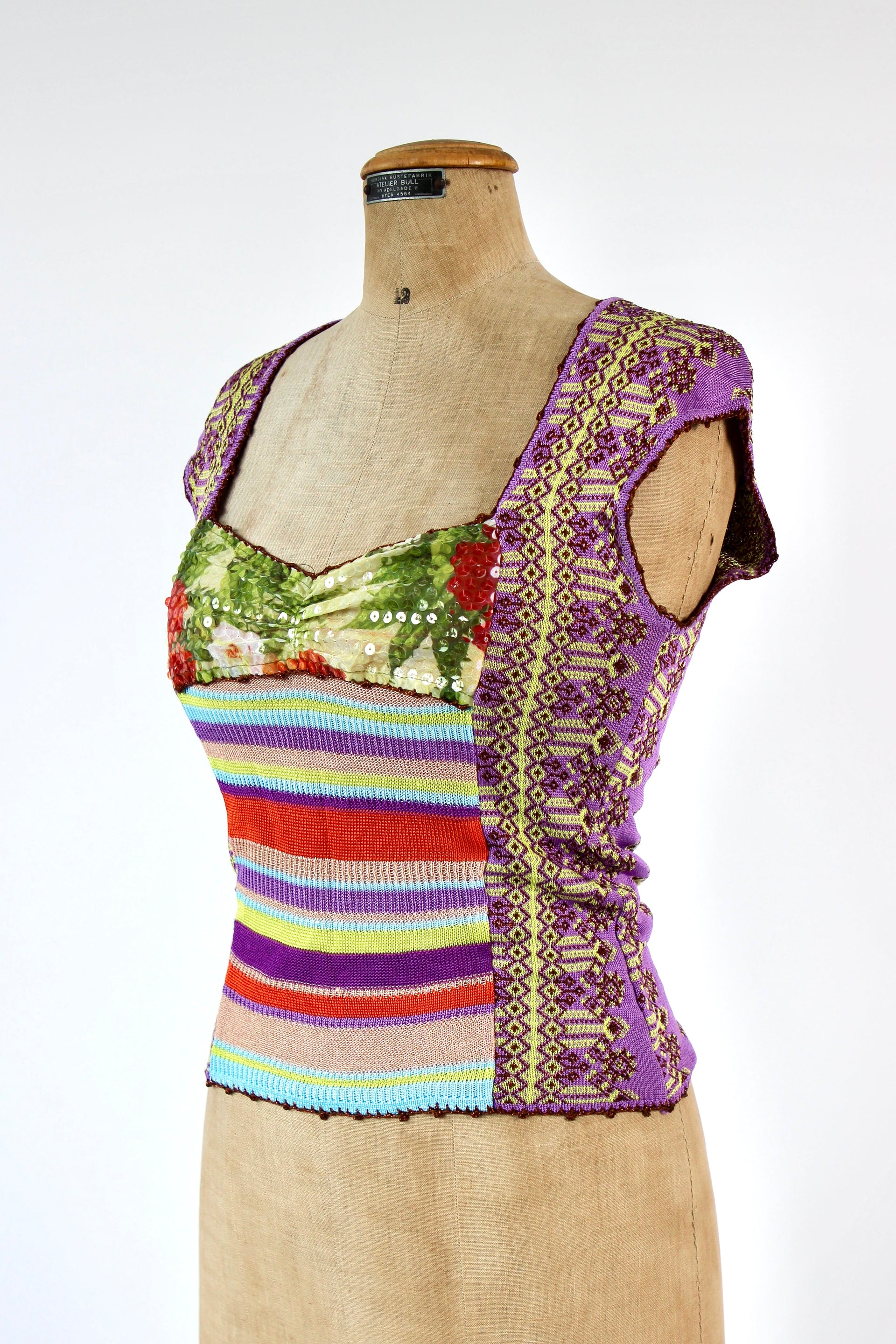 Vintage Christian Lacroix Knit Top // Size S