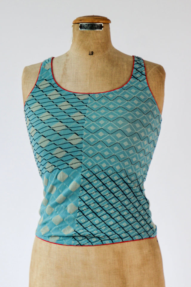 1990s Vintage Blue Vivenne Westwood/Wolford Top // Size S