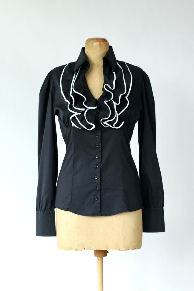 1980s Vintage Italien Design Shirt // Size S/M