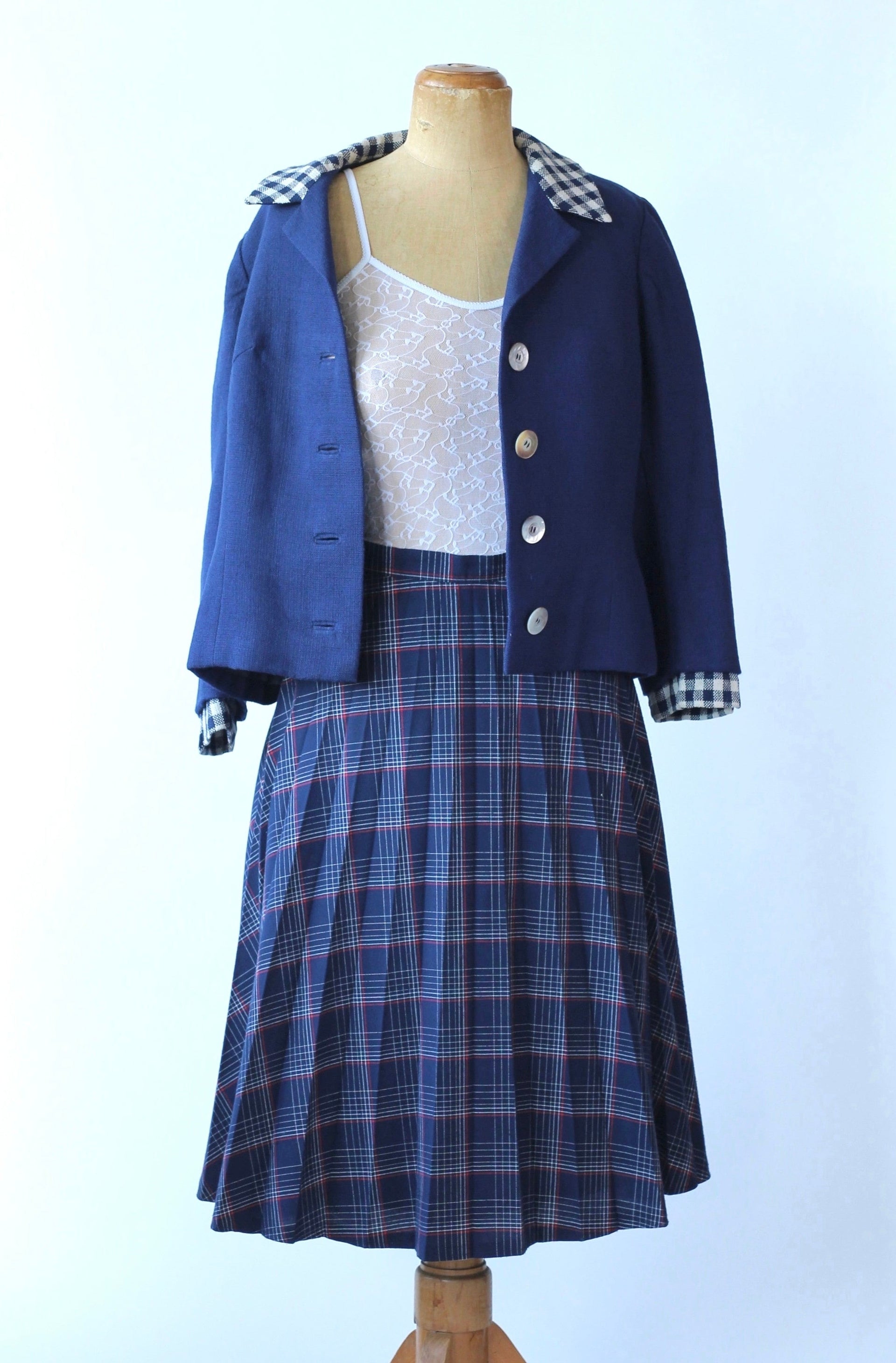 1950s Blue Short Couturier Blazer/Jacket//Size M