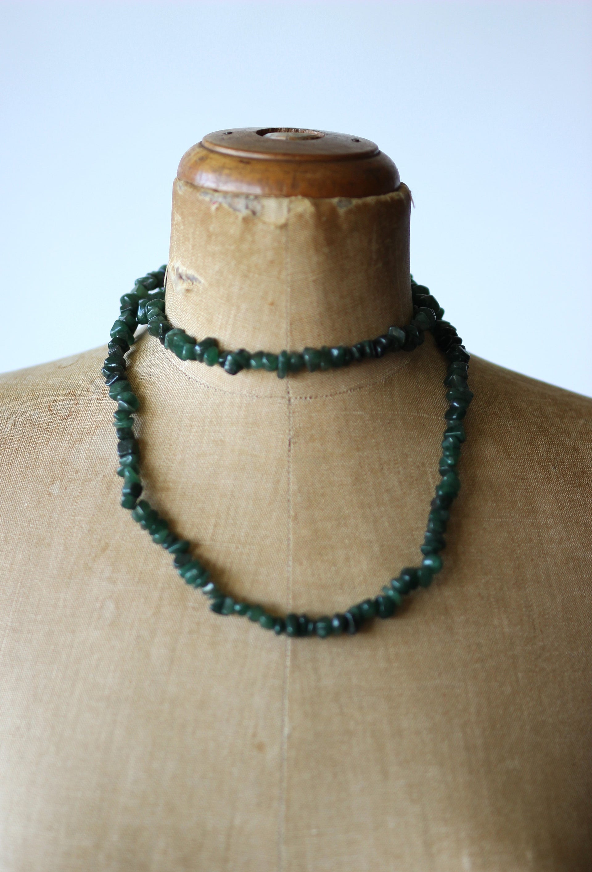 Vintage Jade Stone Necklace.
