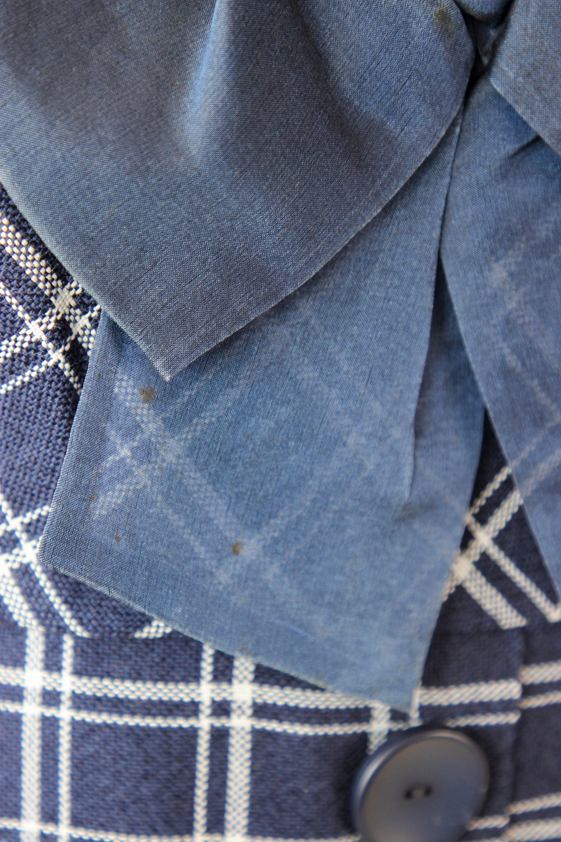1960s Vintage Checked Shift Mod Wool Dress // Size S