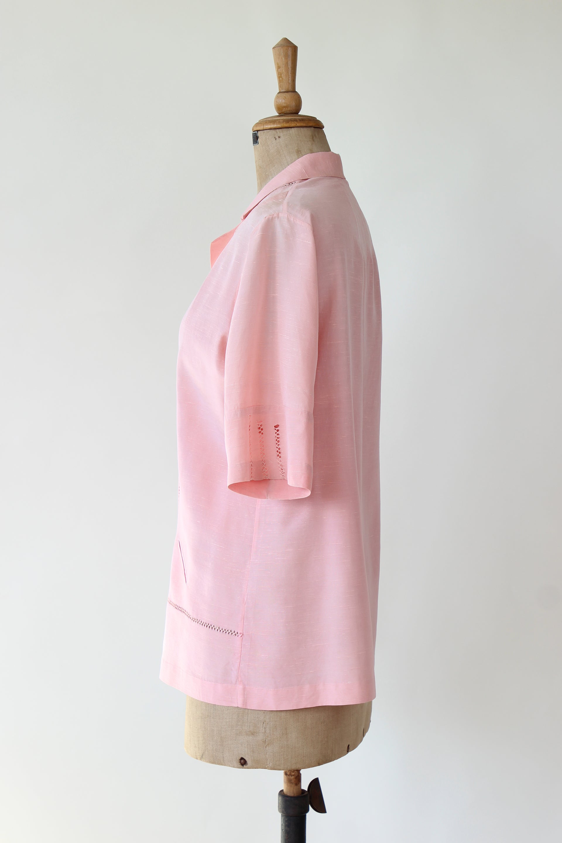 1920s Vintage Pink Shirt and Skirt Suit // Size M/L