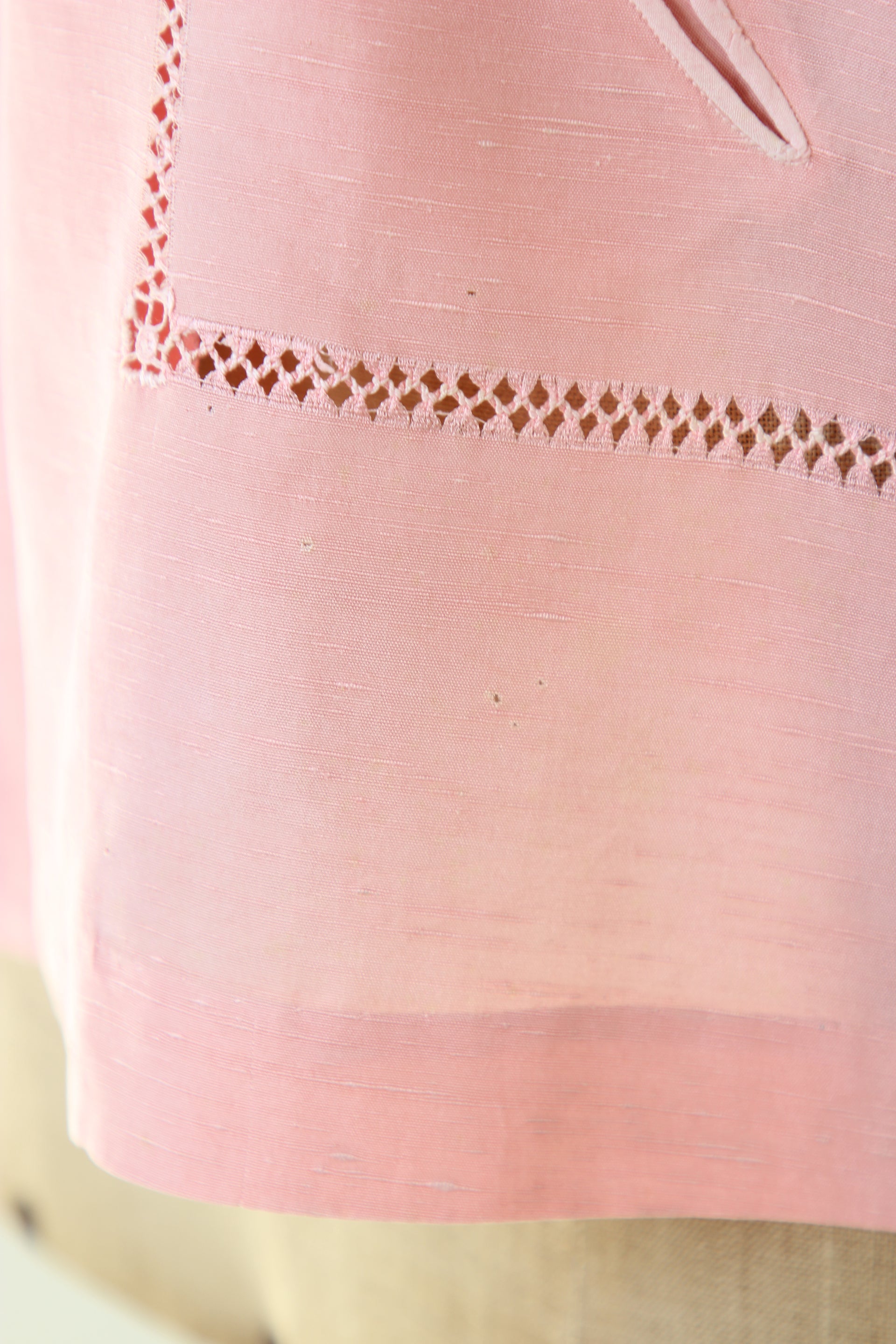 1920s Vintage Pink Shirt and Skirt Suit // Size M/L