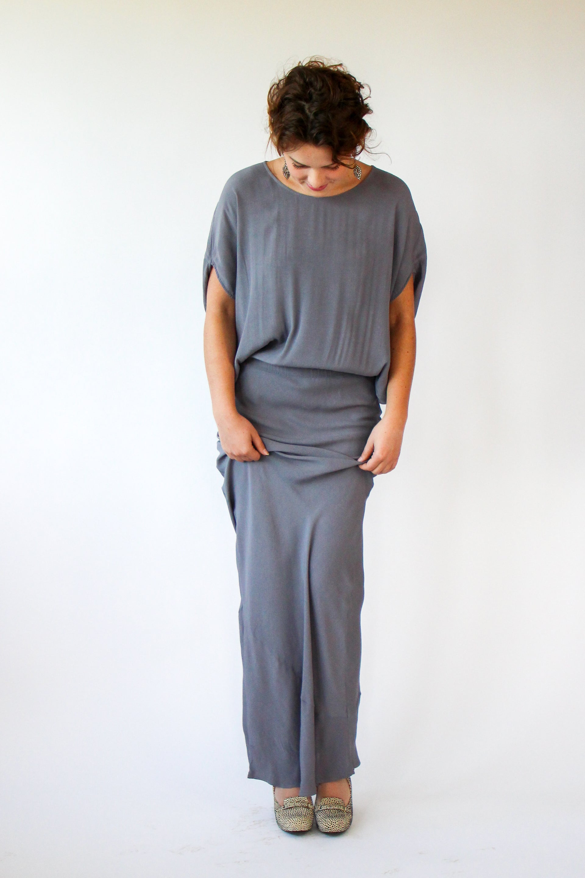 Vinntage Rützou Grey Evening Dress Size L
