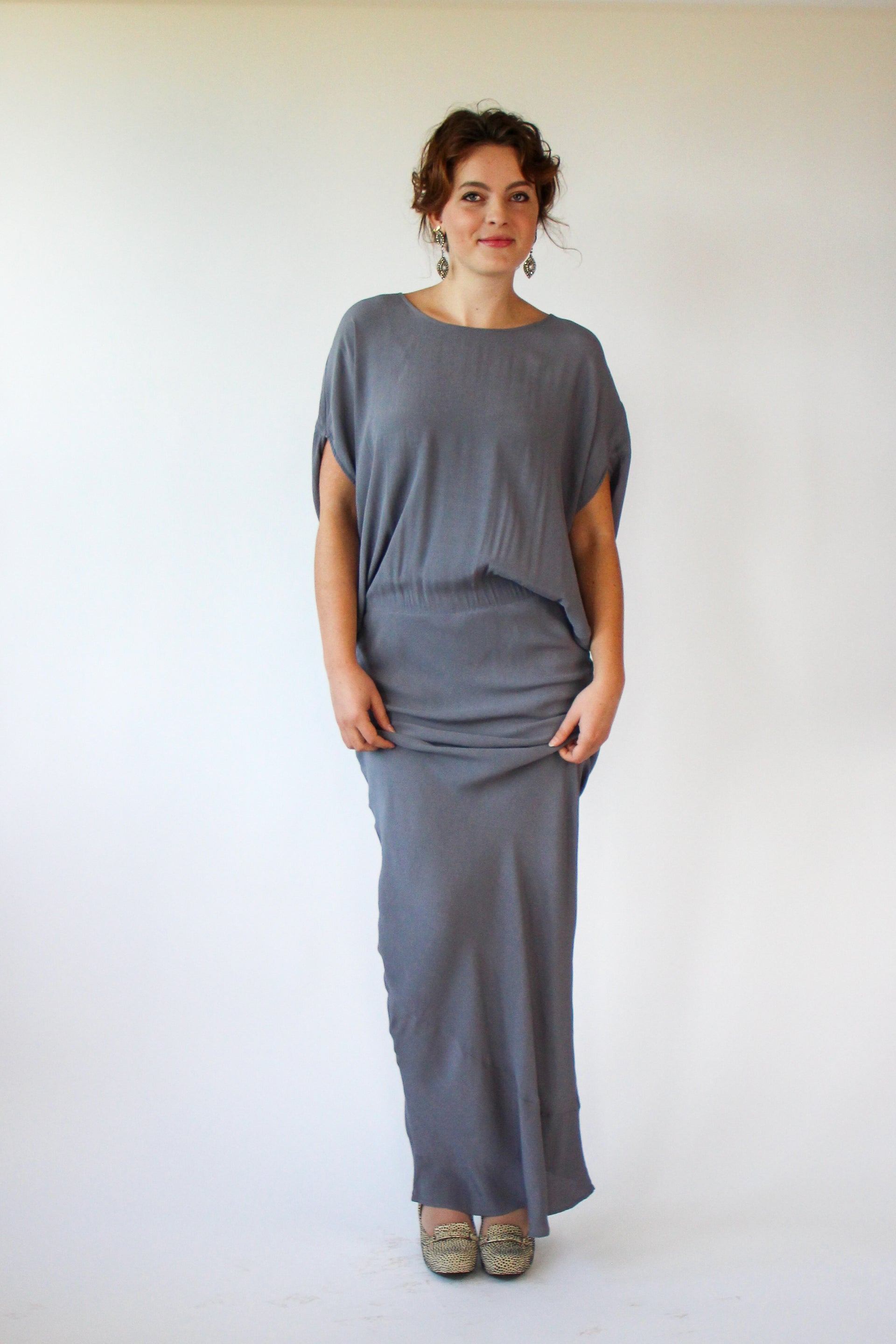 Vinntage Rützou Grey Evening Dress Size L
