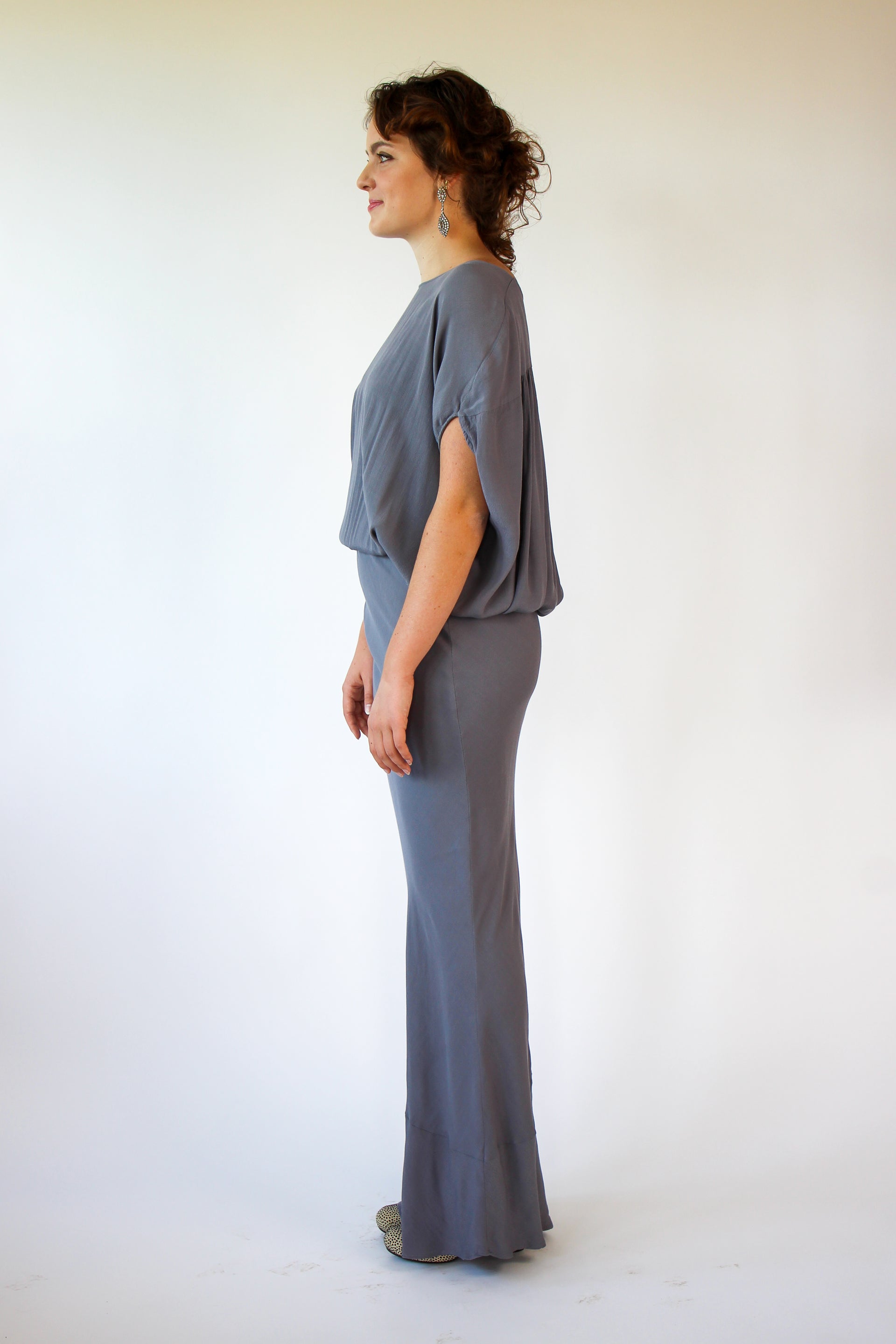 Vinntage Rützou Grey Evening Dress Size L