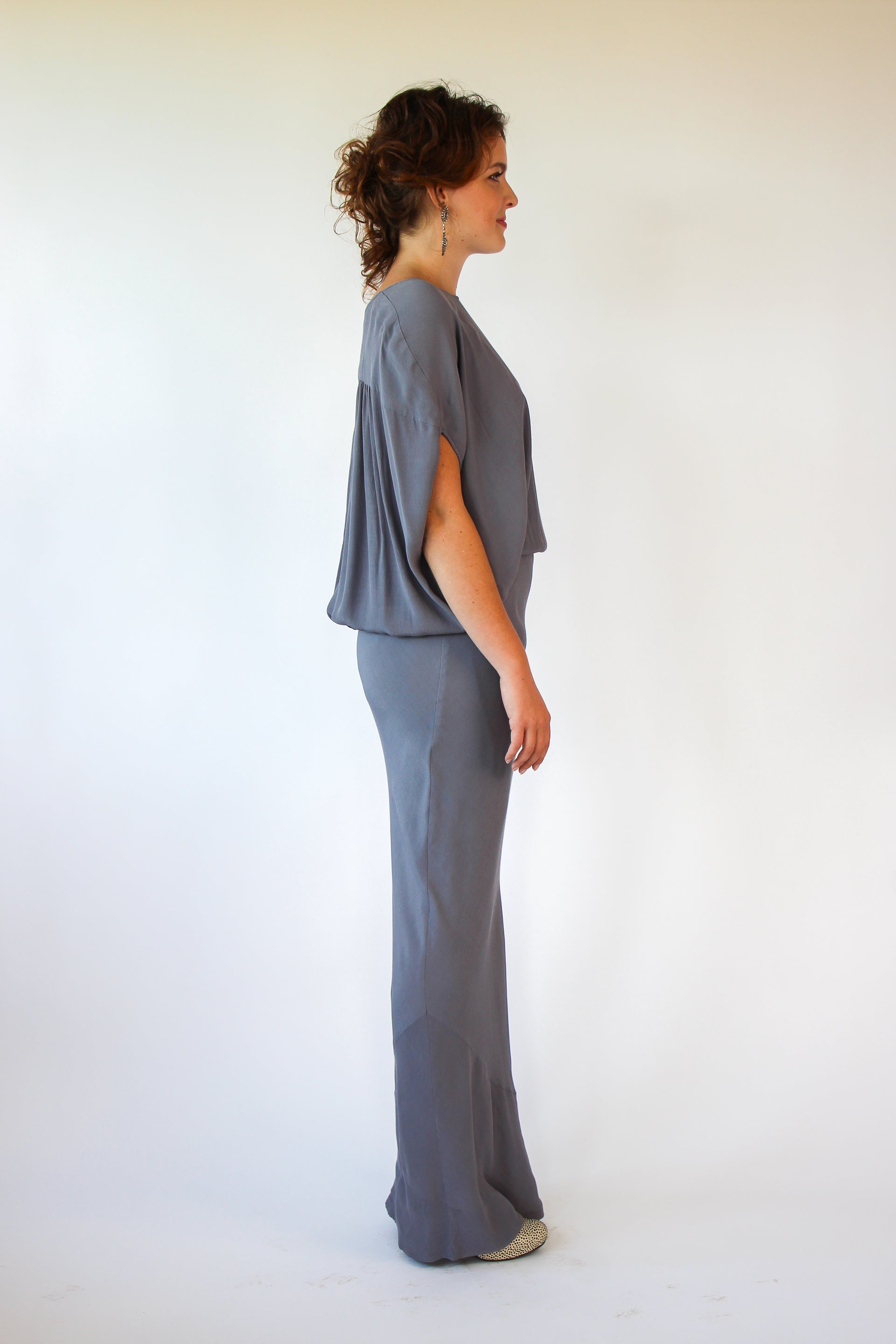 Vinntage Rützou Grey Evening Dress Size L