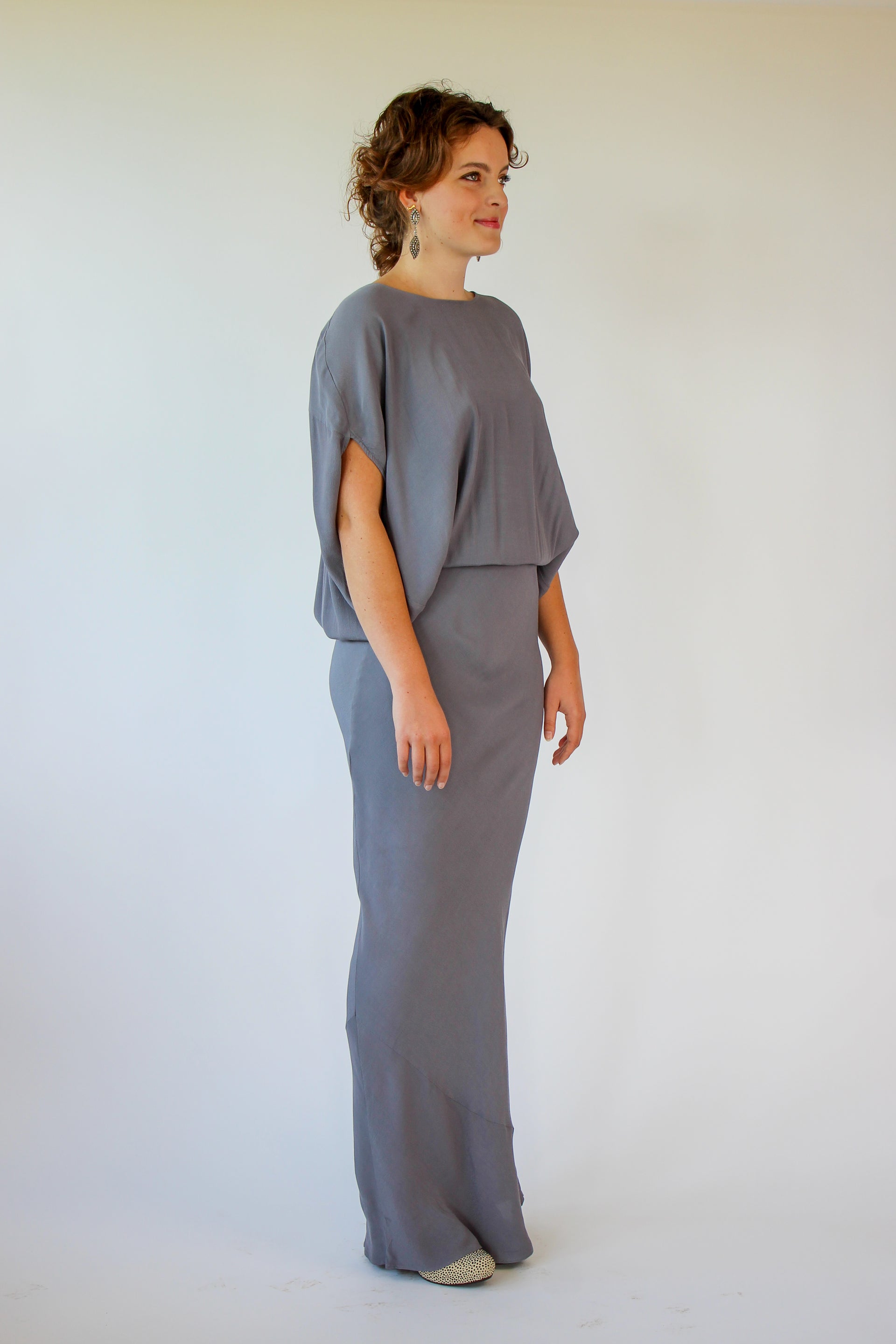 Vinntage Rützou Grey Evening Dress Size L