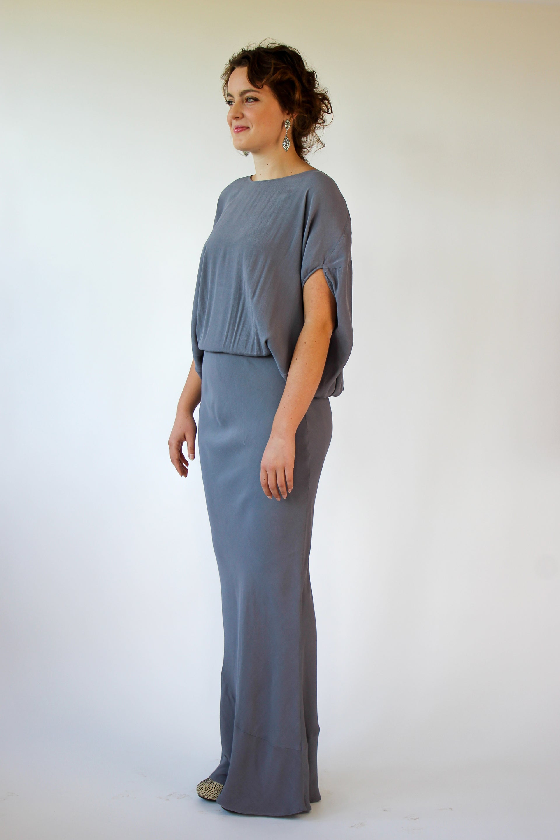 Vinntage Rützou Grey Evening Dress Size L