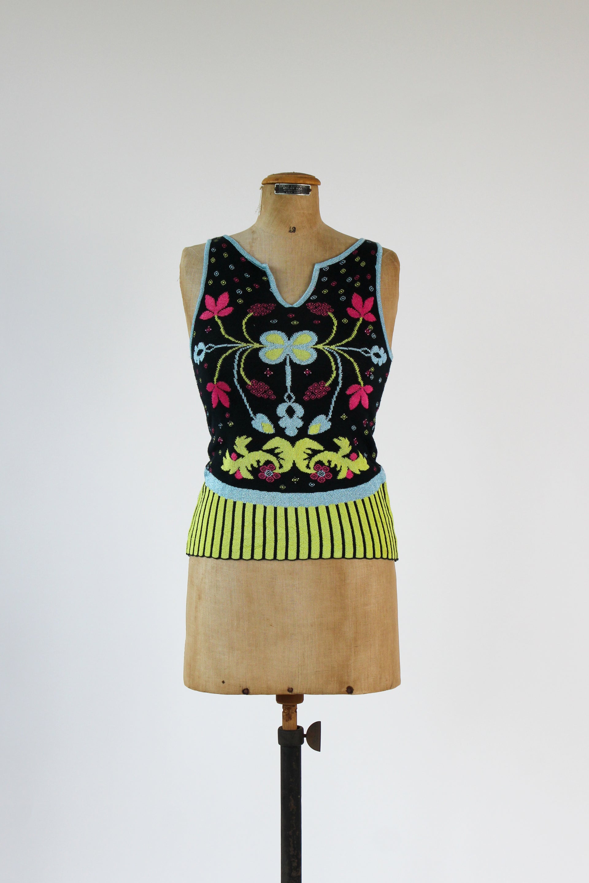 Vintage Christian Lacroix Knit Top // Size XS
