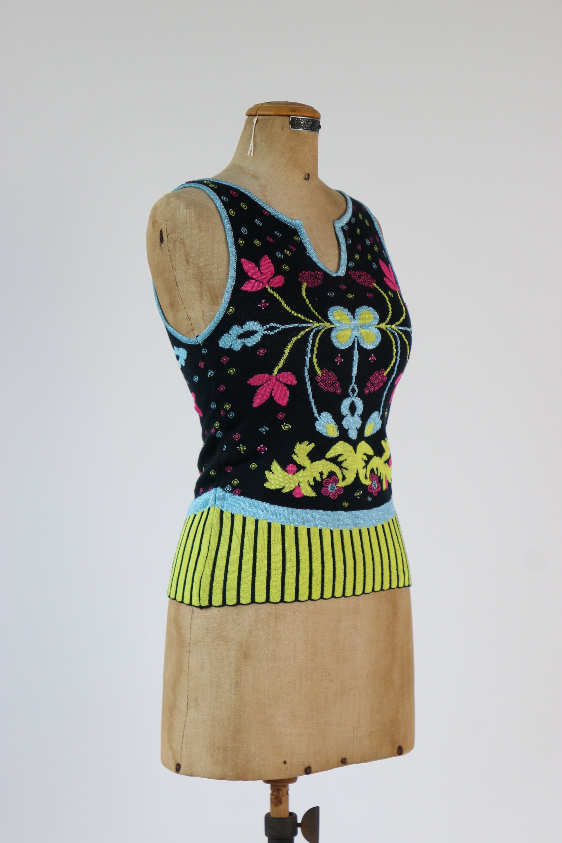 Vintage Christian Lacroix Knit Top // Size XS
