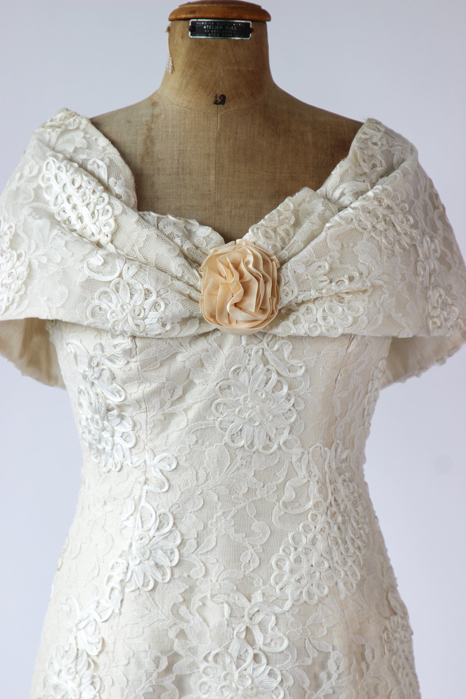 Designer Anna Christina of London Silk Corset Wedding Dress // Cocktail Dress // Size S
